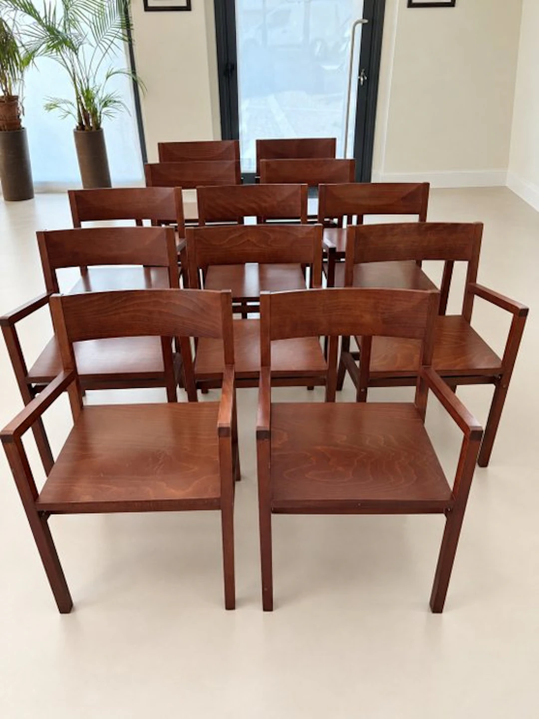 Chair (6) - Walnut - Set of 6 chairs