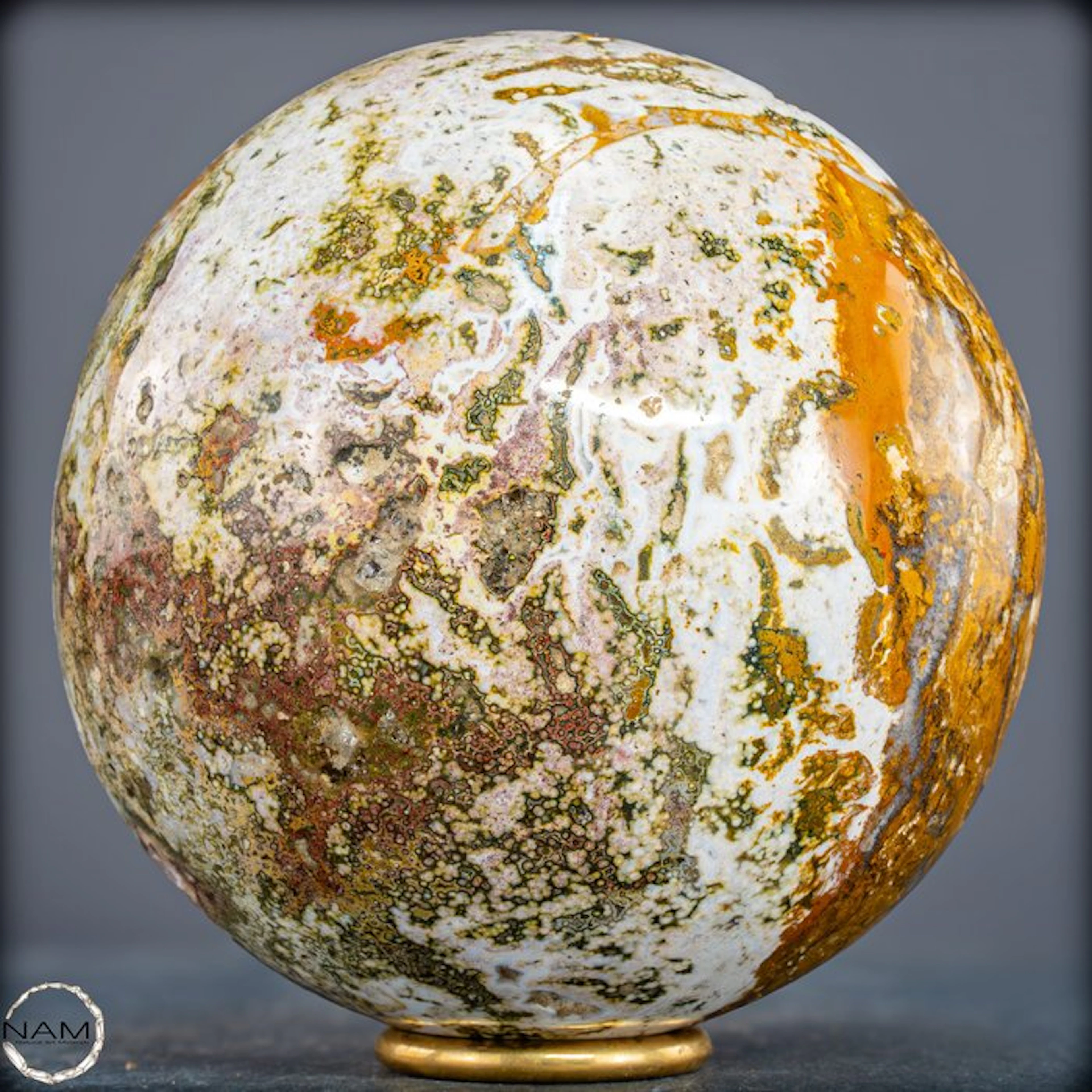 Ocean Jasper Sphere – Unique natural art with fascinating colors -- 4296.61 g