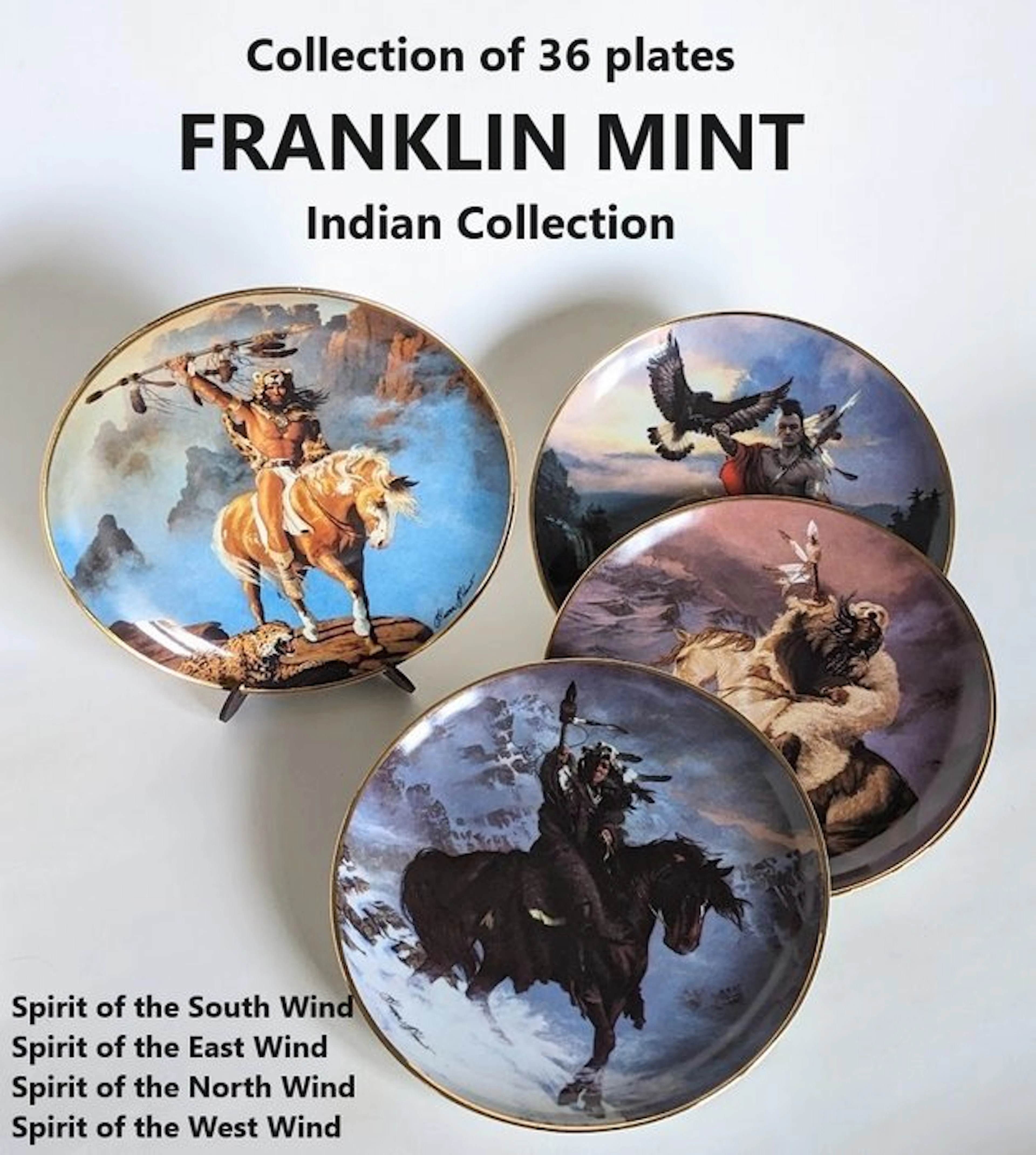 Franklin Mint - Diverse USA schilders - Wall plate (36) - Porcelain