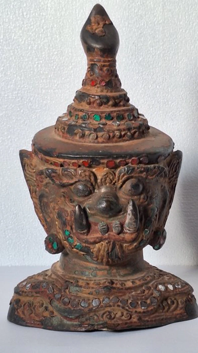 Ancient statue of Dvarapala (Yaksha) in Thailand - Bronze...