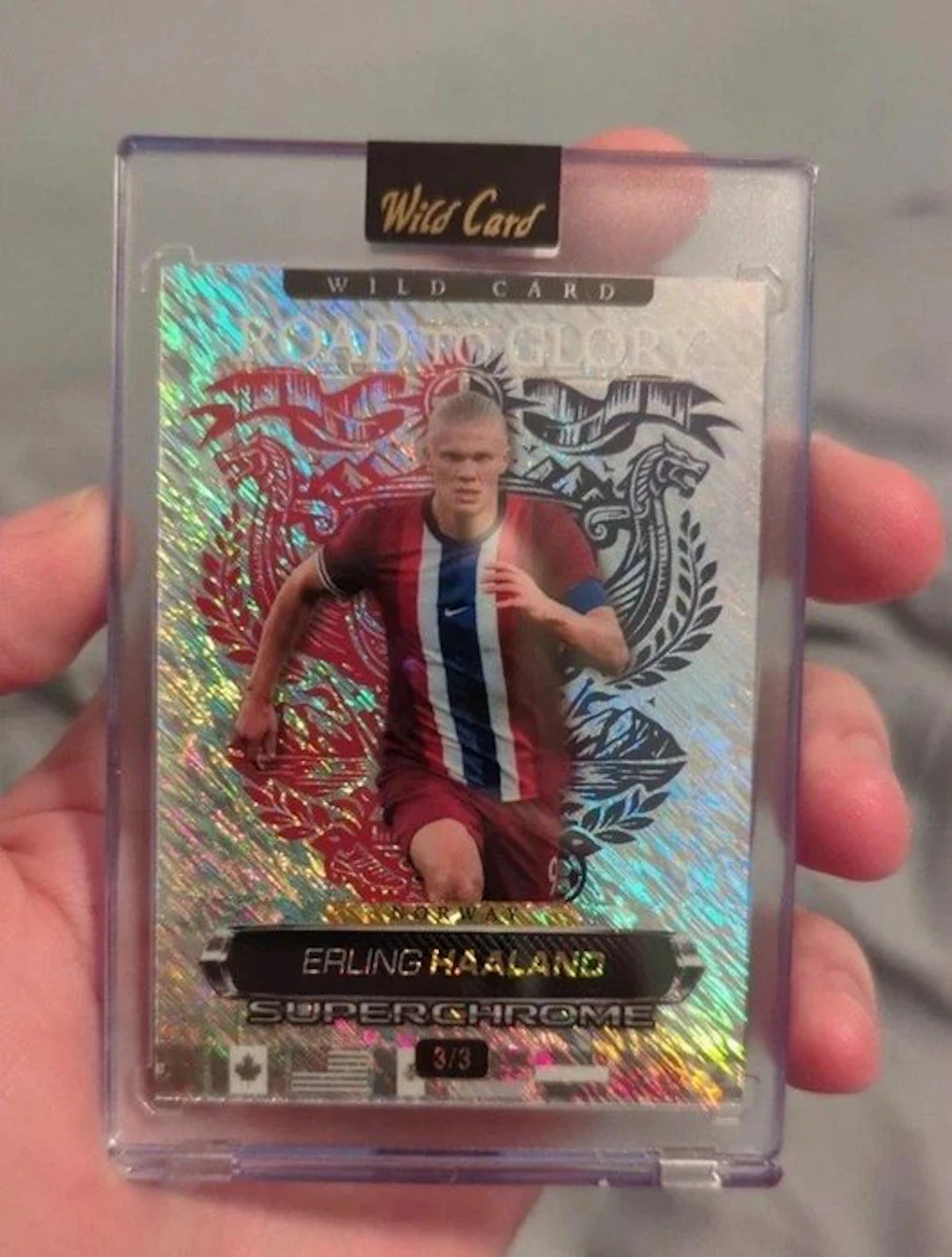 2026 Wild Card Road to Glory Erling Haaland 3/3 Serialised card