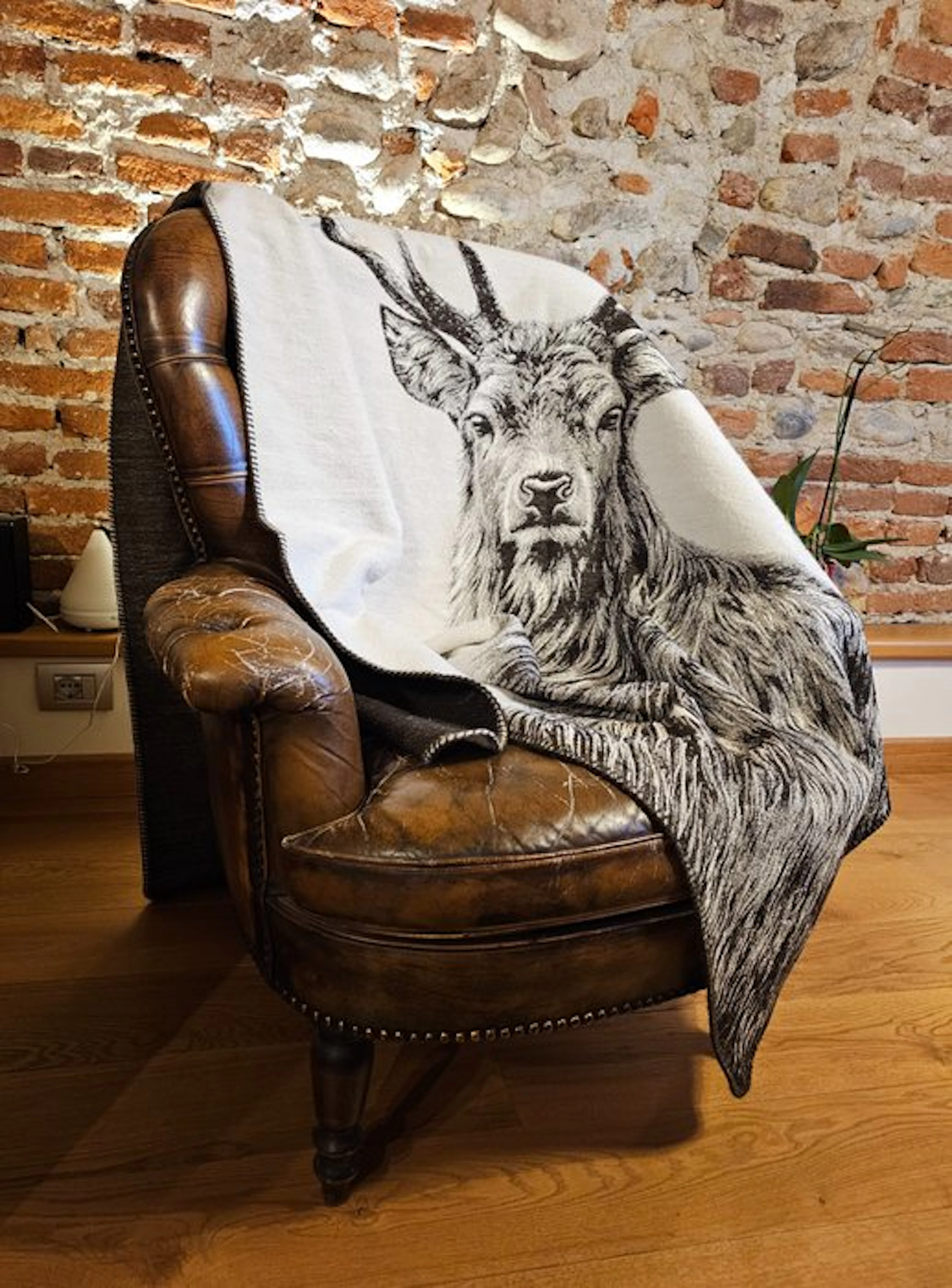 Exclusive Alpaca Wool Plaid - 200 x 140 cm - Country...