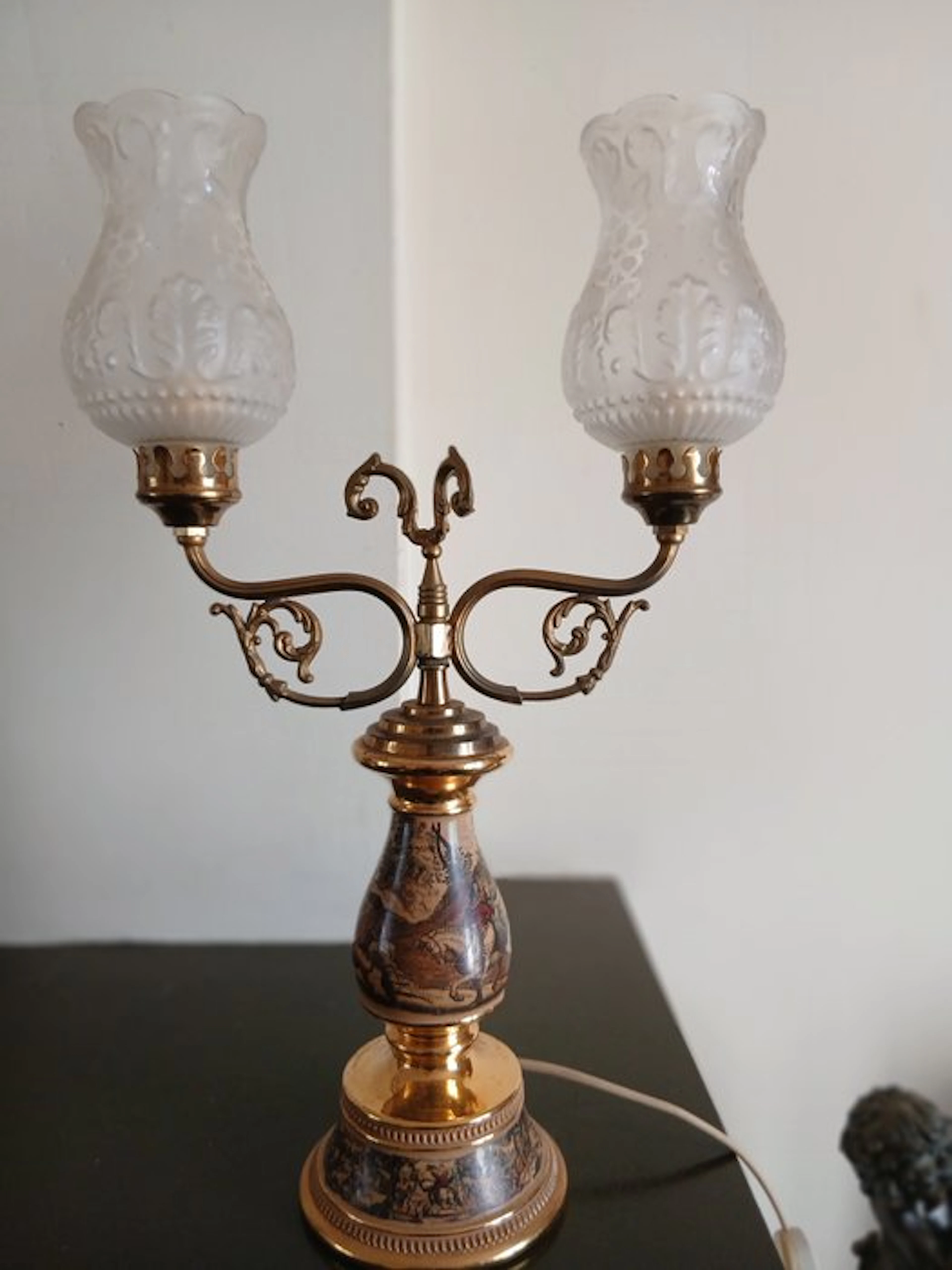 Florentine - Table lamp - Brass, Ceramic, Glass