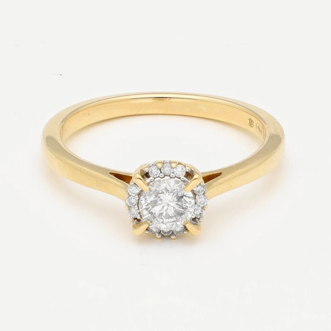 Ring - 18 kt. Yellow gold Diamond (Natural)