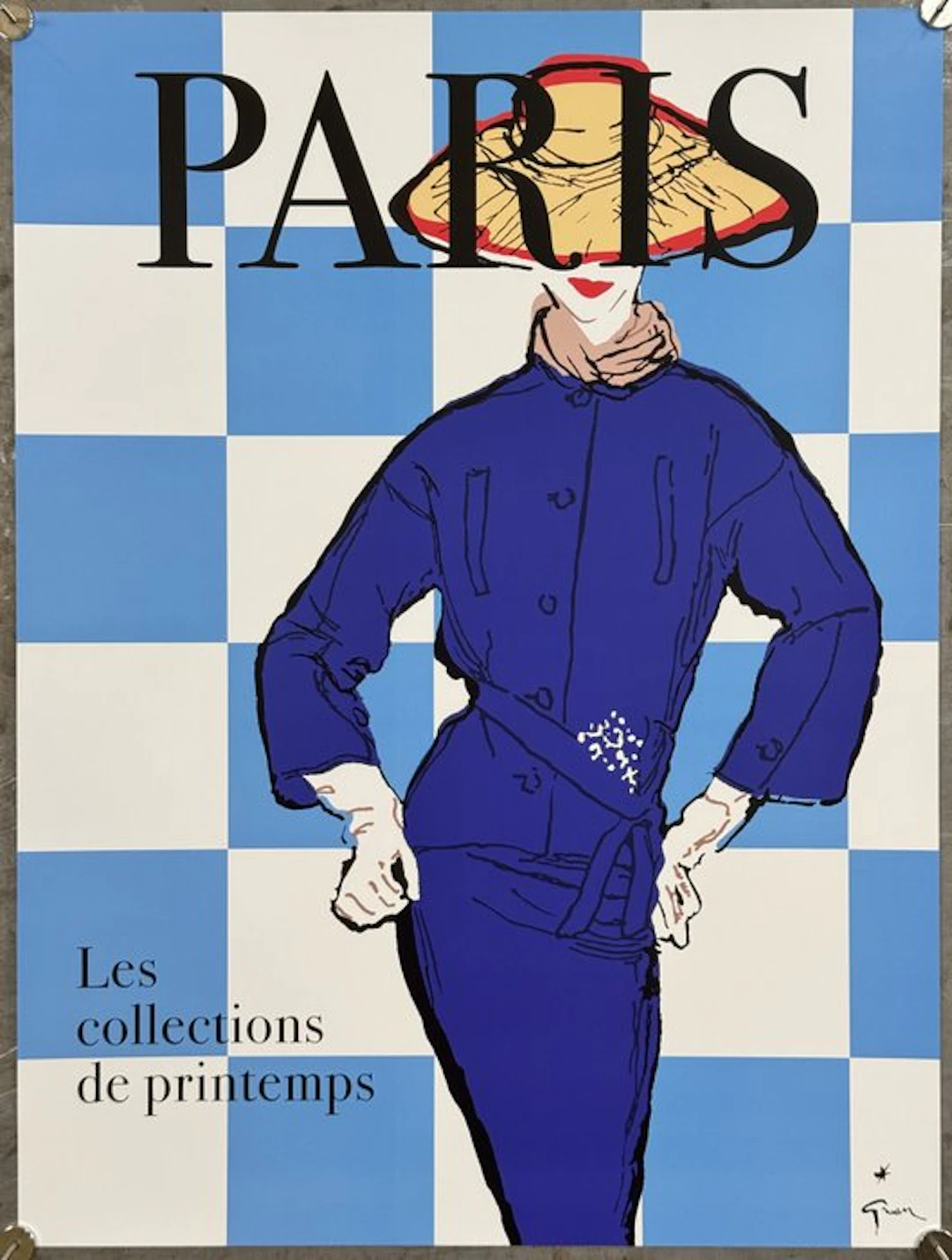 René Gruau - Paris “Les collections de printemps” | litografia anni '80