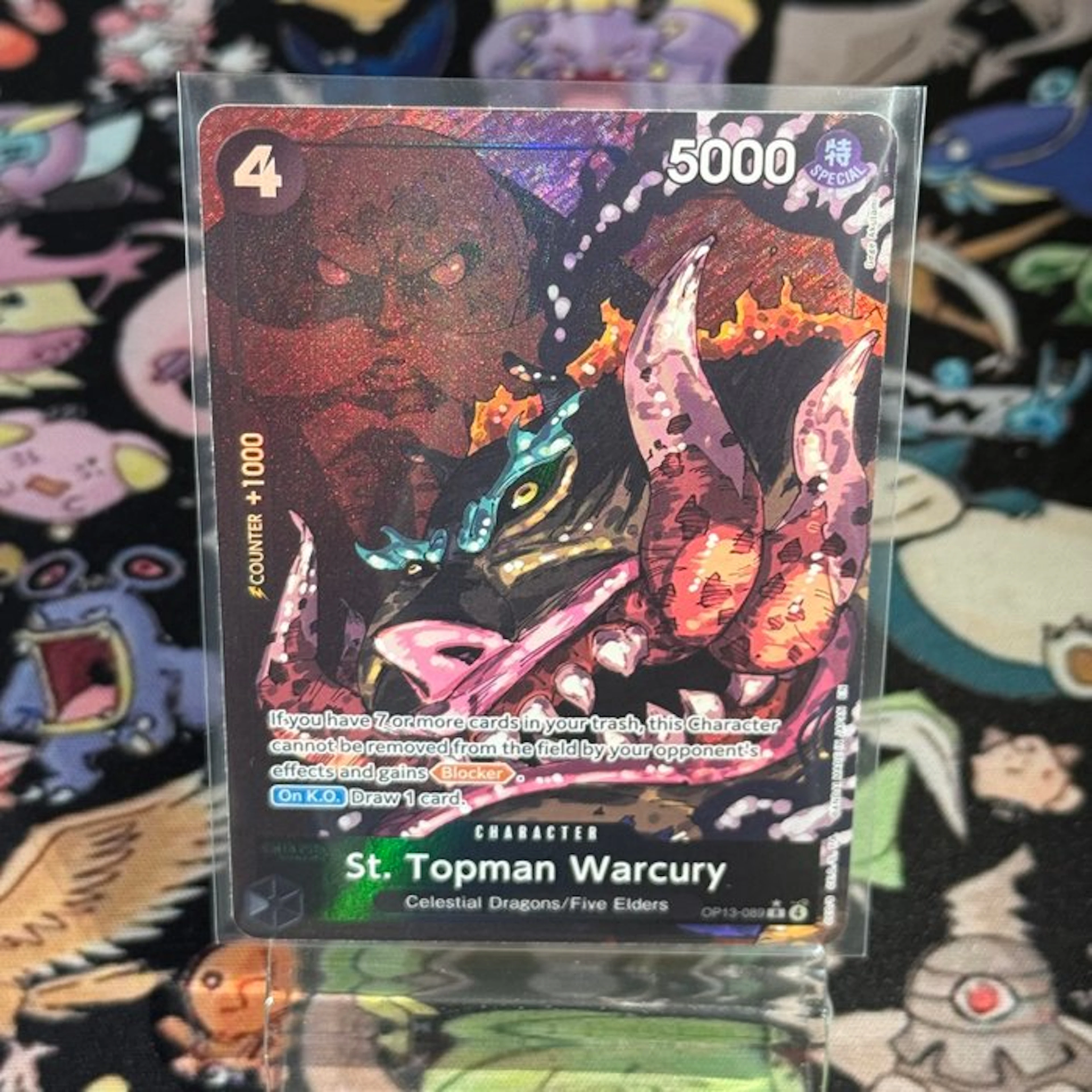 Bandai - 1 Card - One Piece - St. Topman Warcury OP13-089 Foil