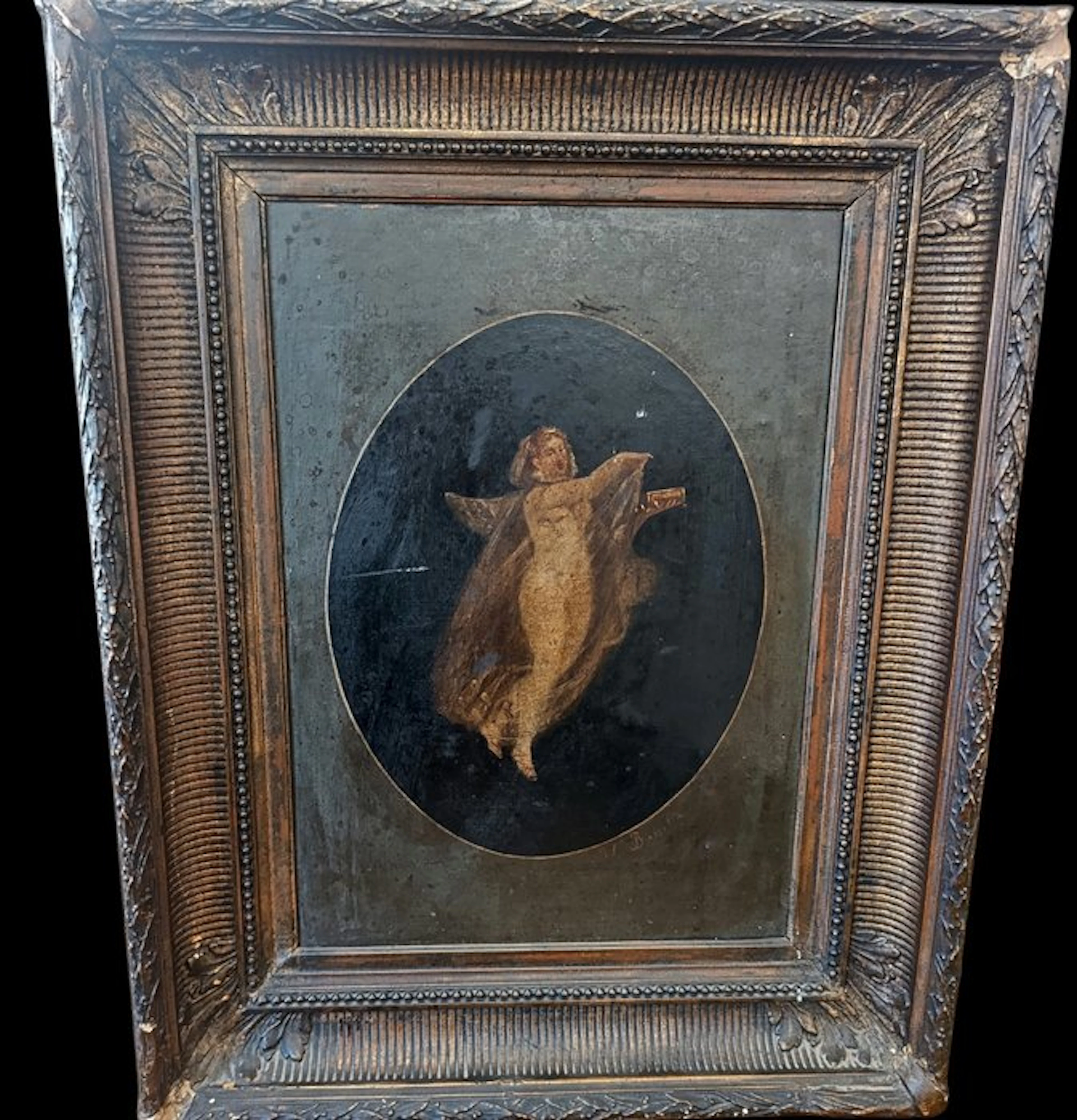 Copista pompeiano (XIX), Firmato V. Battista - Musa danzante
