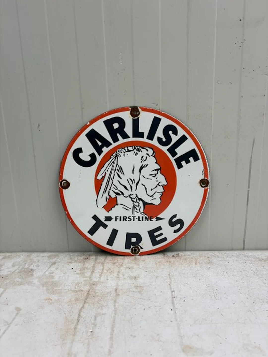 Carlisle Tires – Emaille Reclamebord – First-Line –...