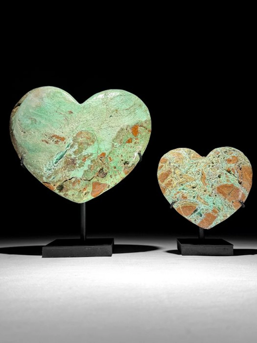 NO RESERVE PRICE - Wonderful Pair of Green Smithsonite...