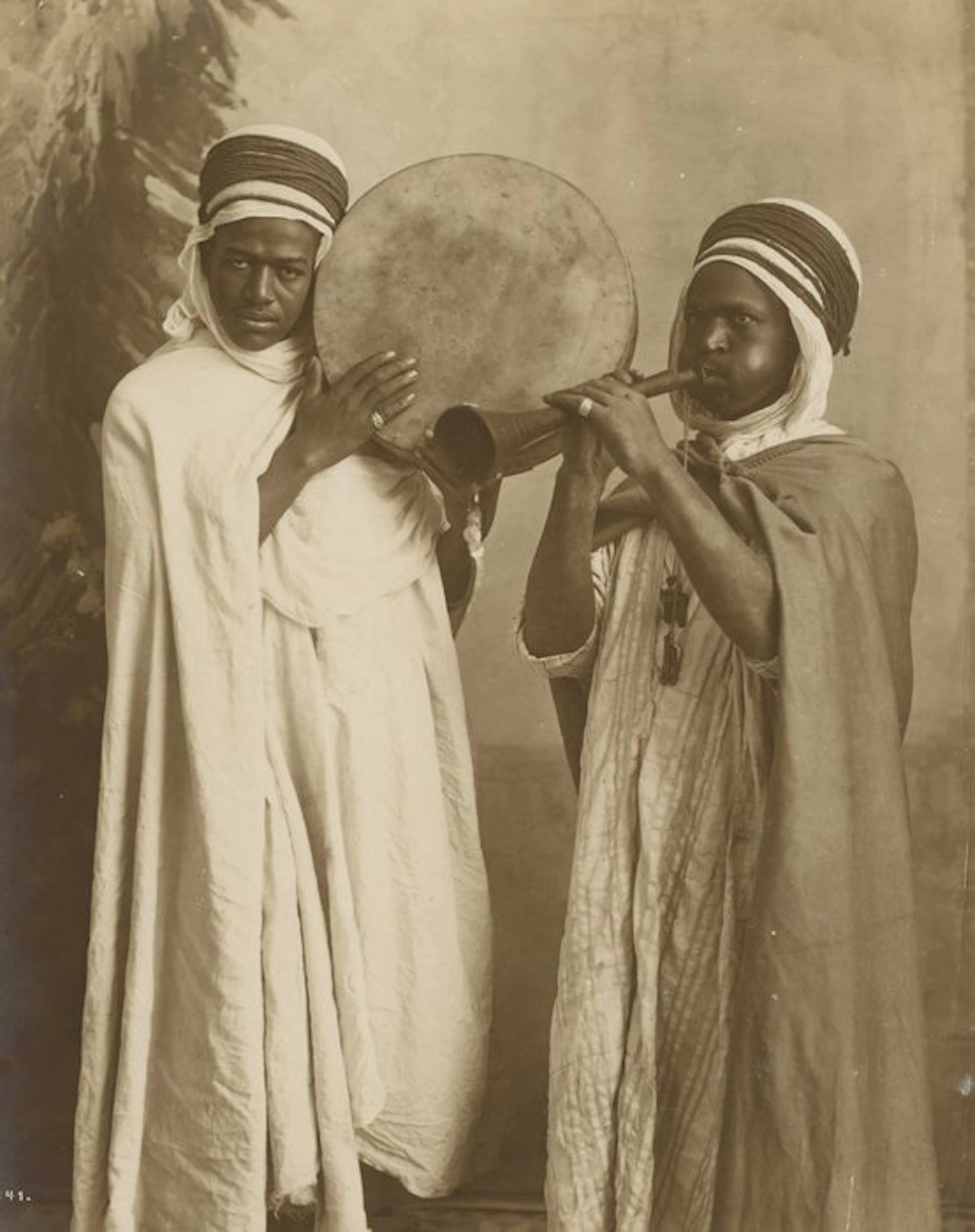 Attr. JP. Sebah (XIX) - Musiciens soudanais d'Egypte