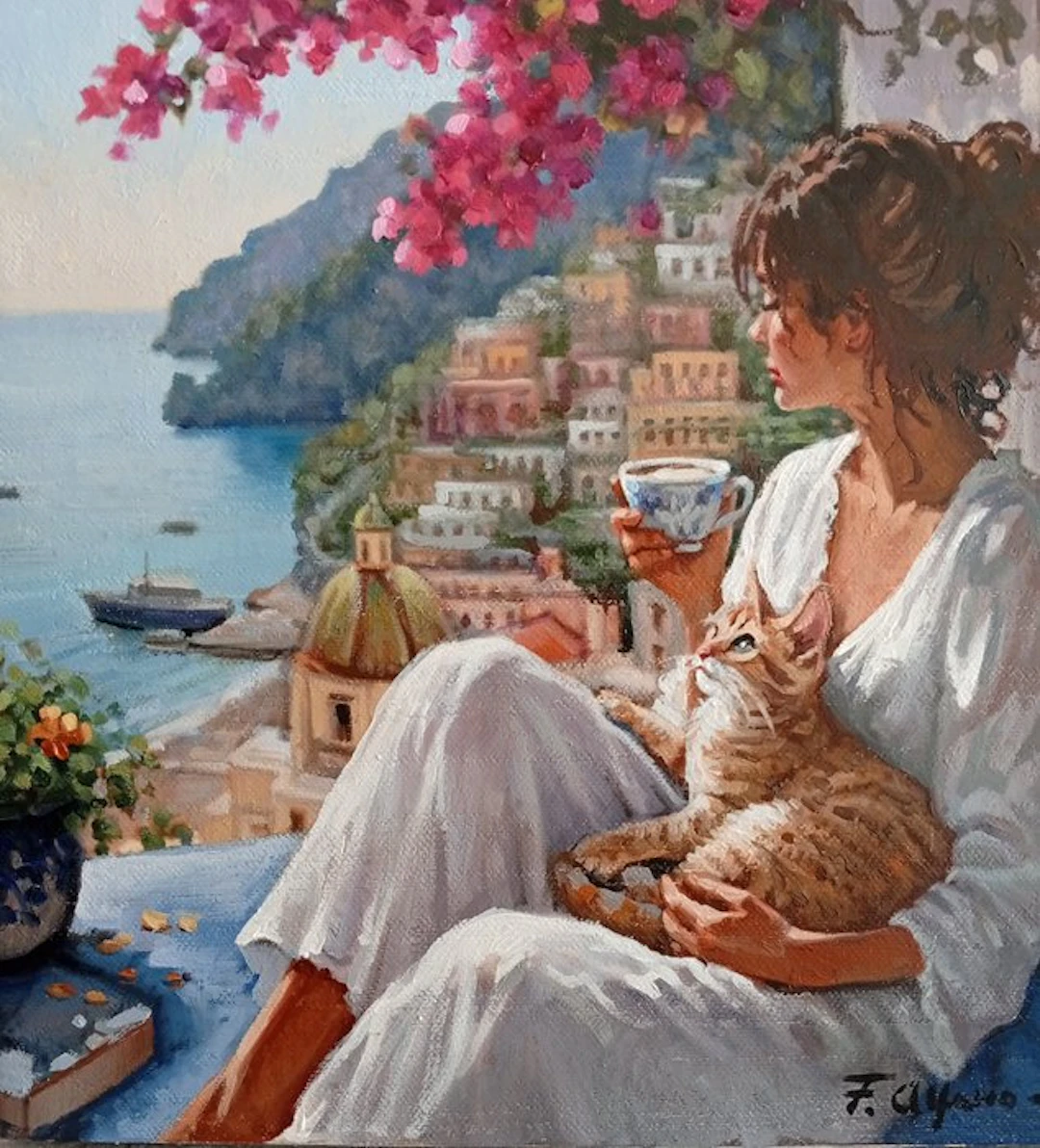 Francesco Alfano (XX) - Colazione a Positano