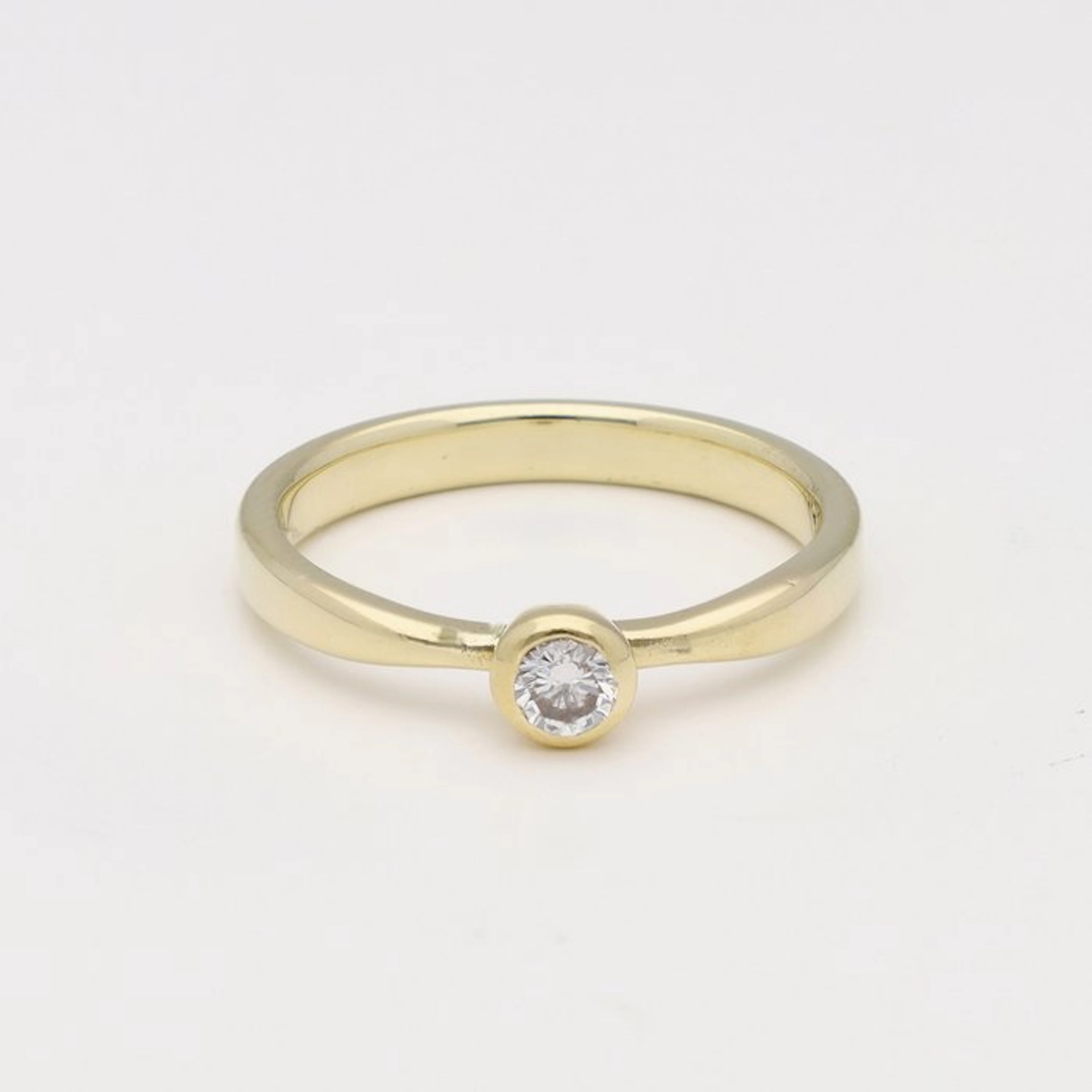 Ring - 14 kt. Yellow gold Diamond (Natural)