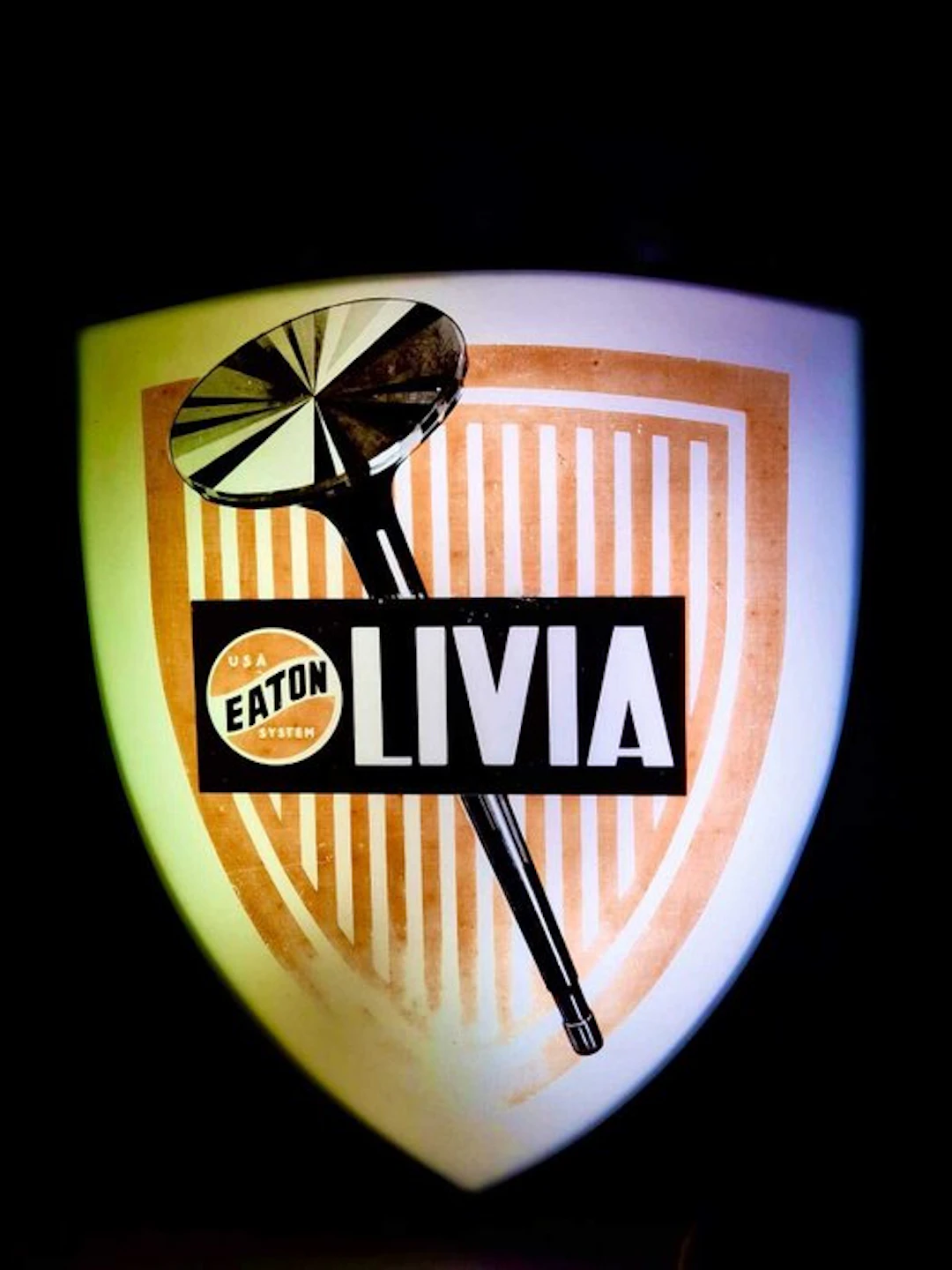 Sign - Eaton - LIVIA Insegna a scudo luminosa USA SYSTEM - 1950
