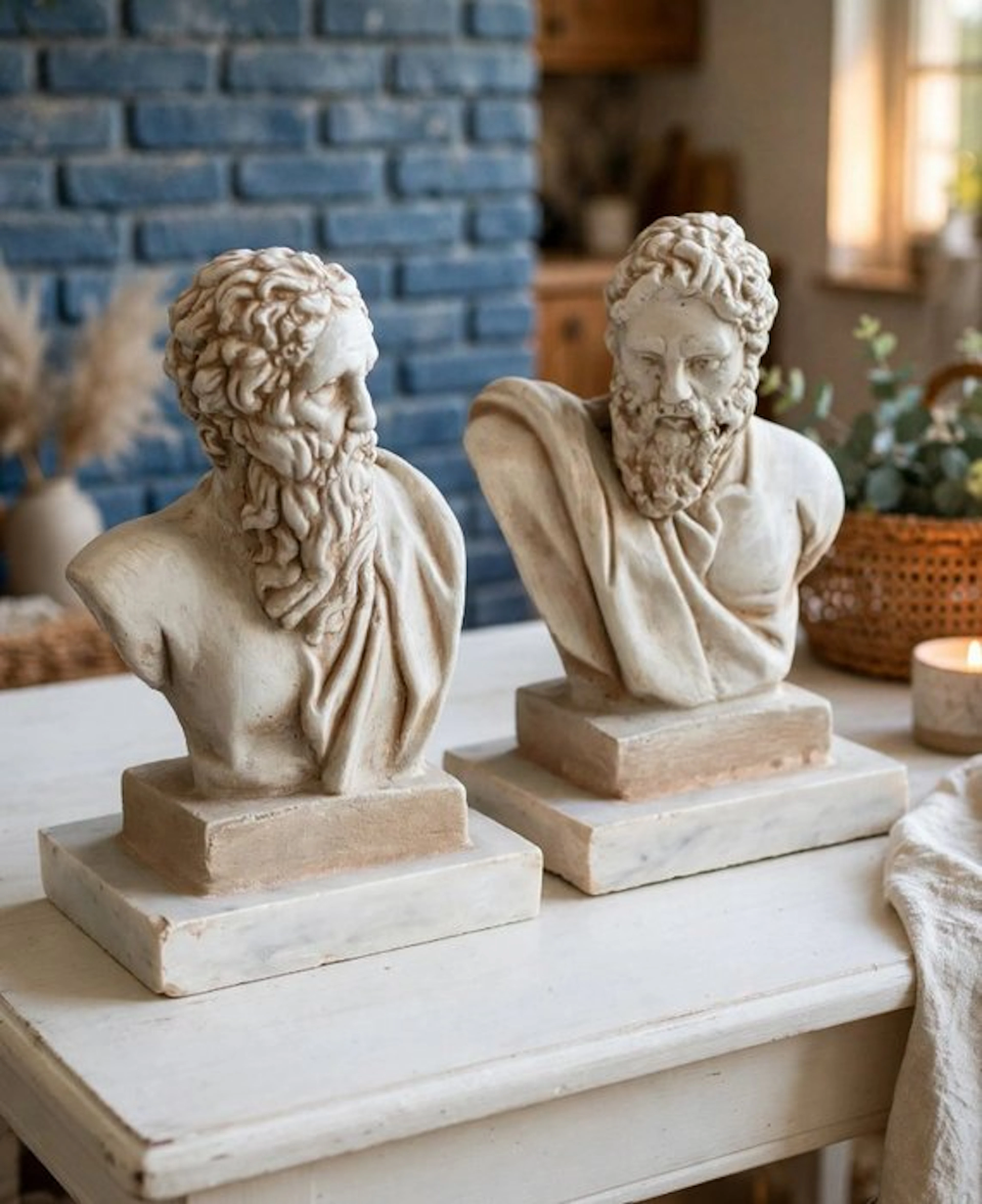 Sculpture, San Pietro e Paolo - 29 cm - Stone