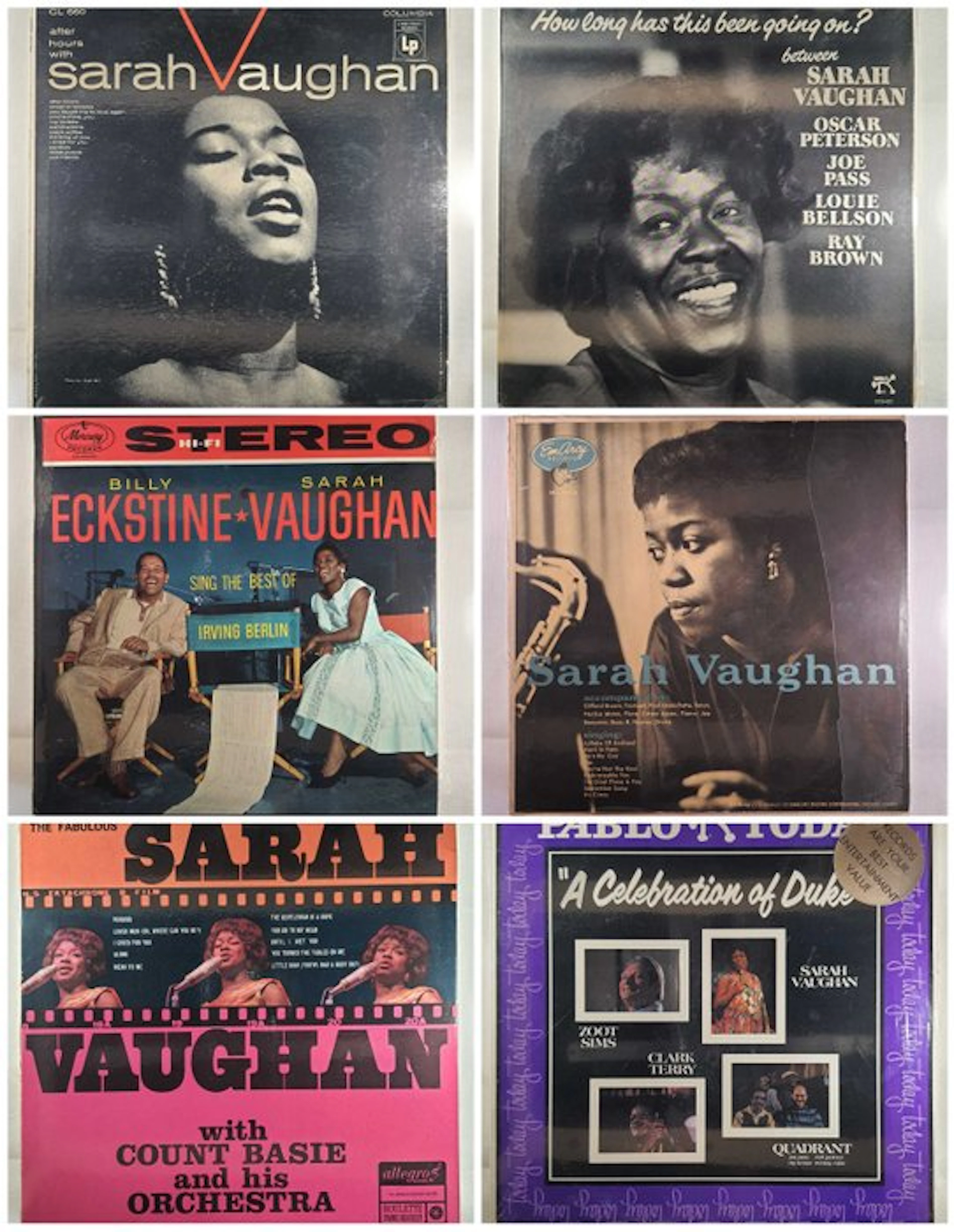 Sarah Vaughan - 6 Nice LP - Multiple titles - LP albums...