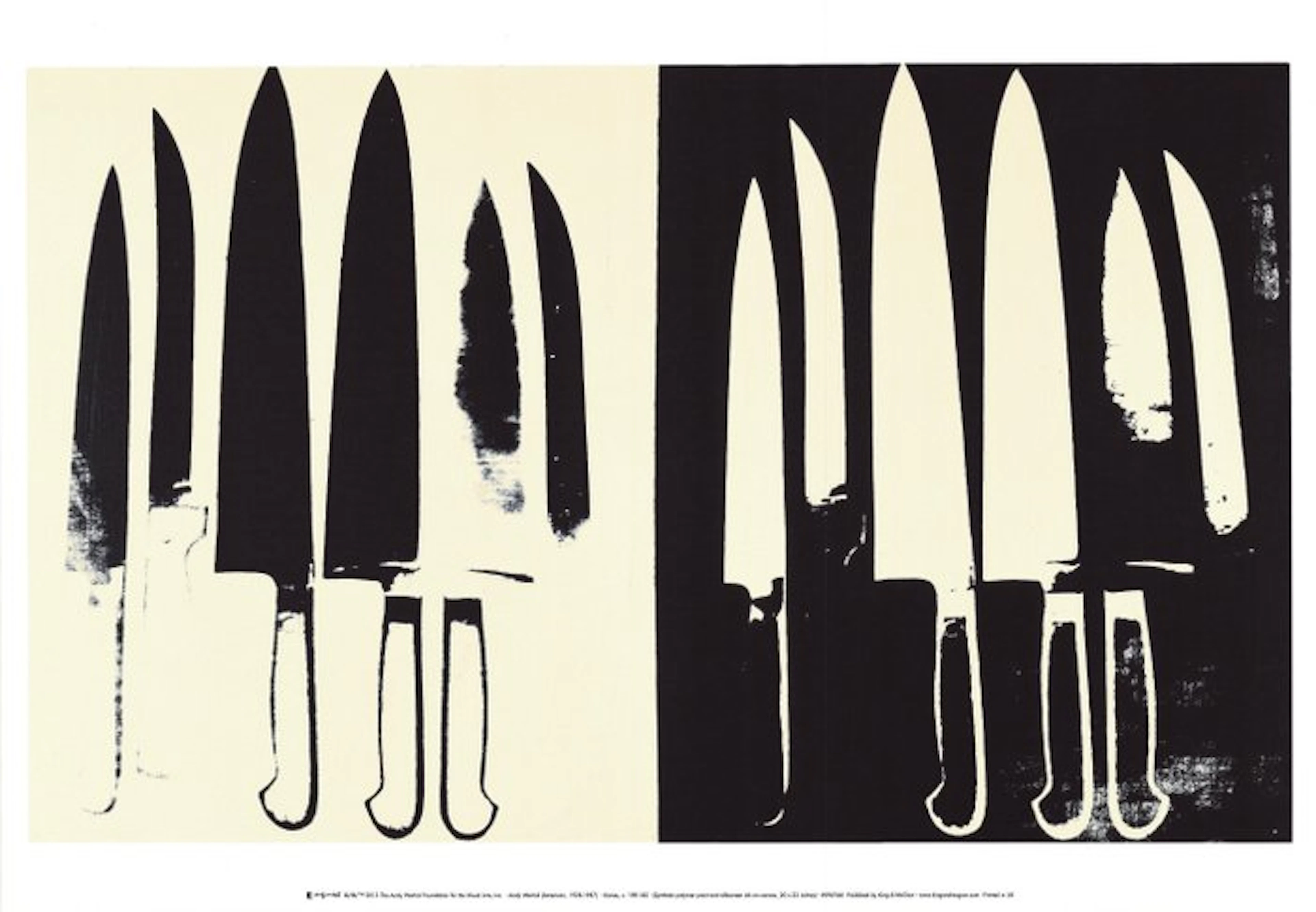 (After) Andy Warhol (1928-1987) - Knives (Cream & Black)...