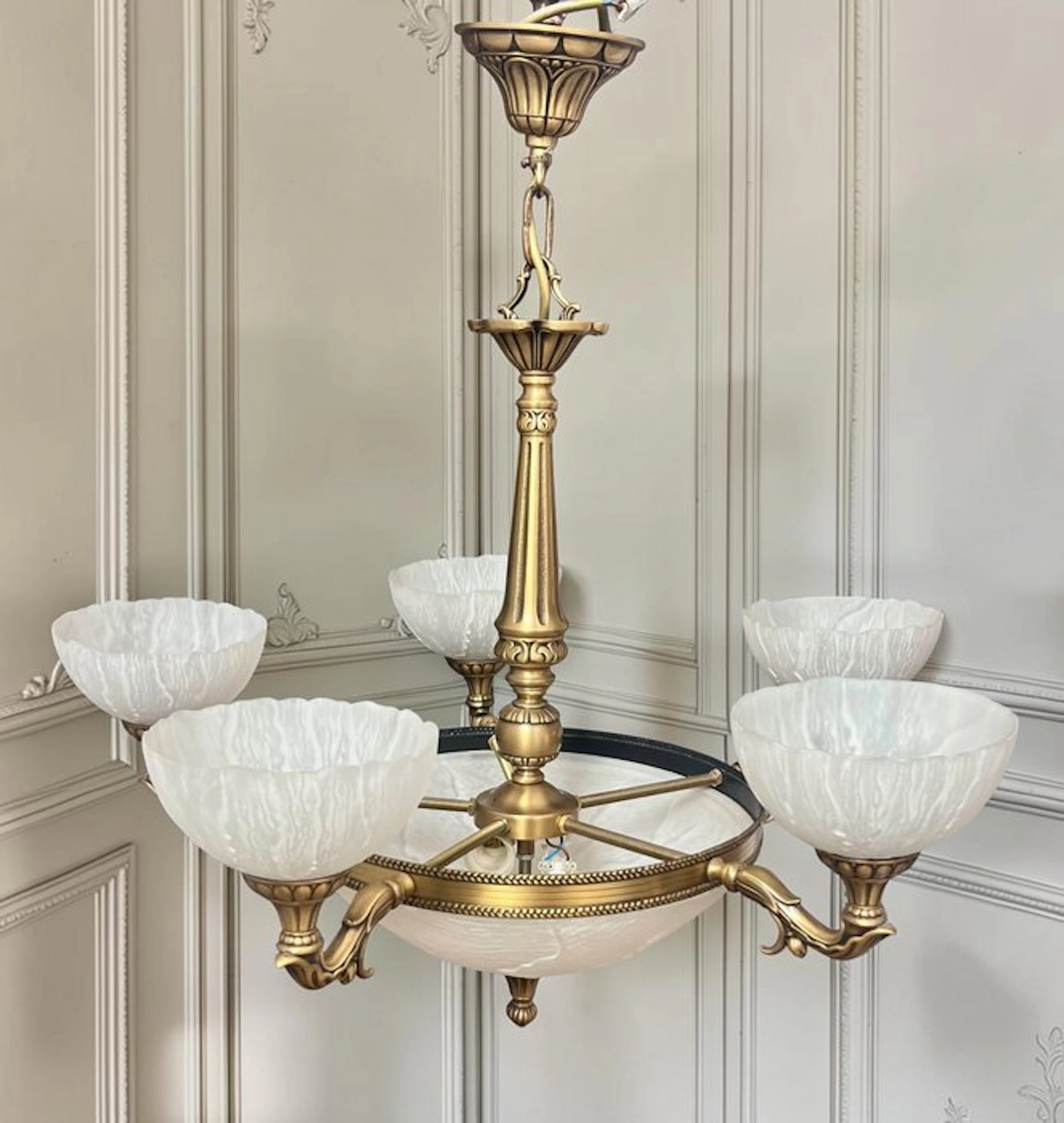 Chandelier - Crystal, Metal - 1940s–1960s, 65 cm