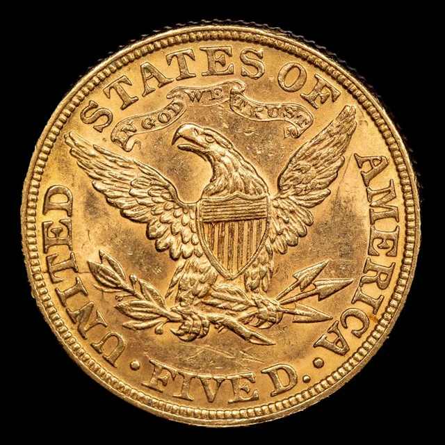 United States. 5 Dollars 1882
