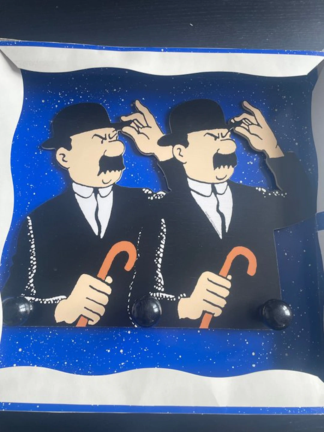 Tintin Dupond and Dupont Coat Rack - Trousselier - 1993