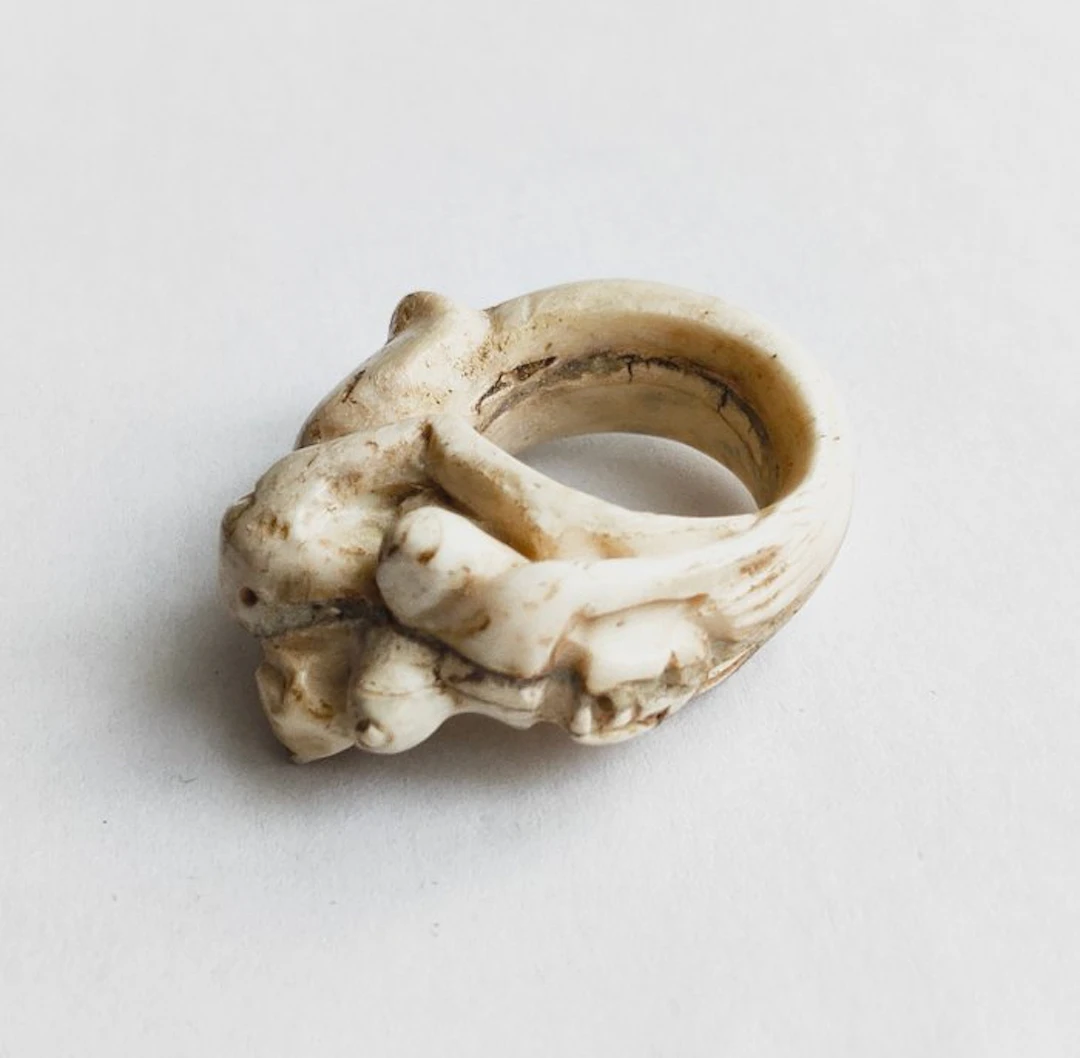 Ancient Indochinese Hill Tribes Wild Buffalo Bone Erotic...