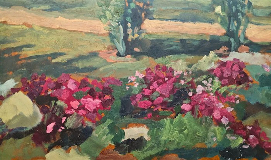 French Impressionist School - NO RESERVE - Jardin en fleurs
