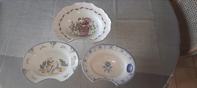 Dish (3) - Earthenware, Charolles Faience Factory - Beard Plate
