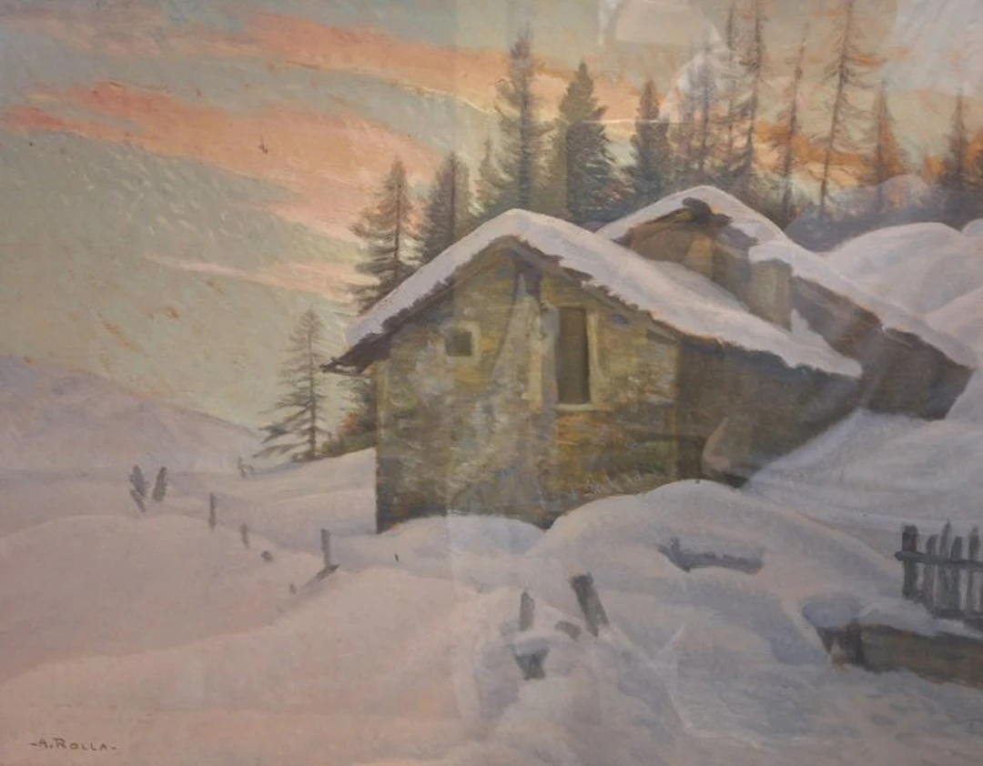 Adolfo Rolla (1899-1967) - Paesaggio Montano della Valle d Aosta