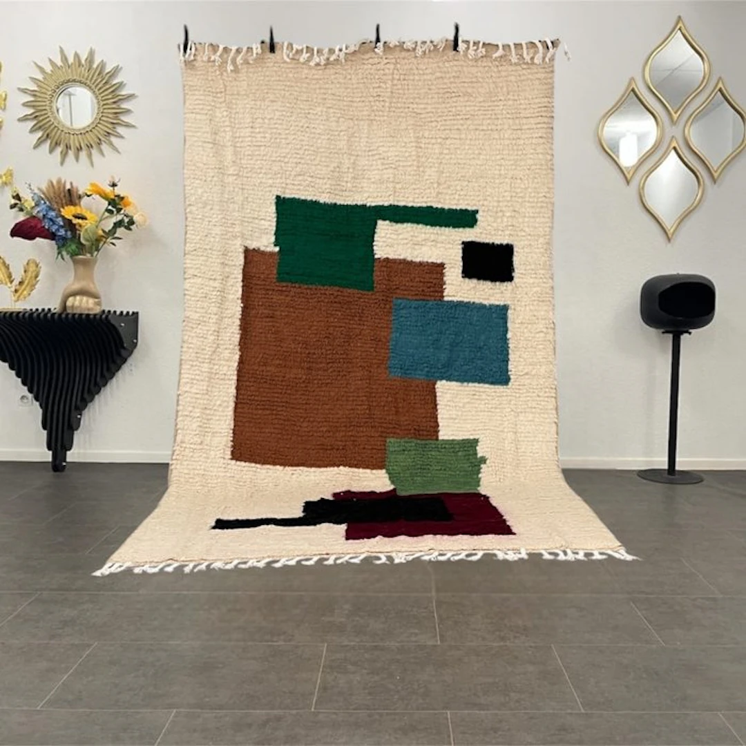 Handmade Berber wool rug. - Carpet - 259 cm - 150 cm - Thick and soft wool.