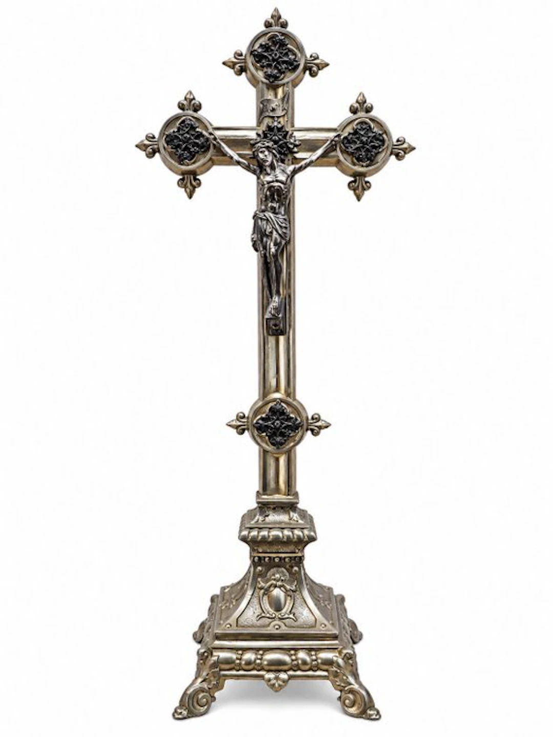 Antique Crucifix - Metal - 20th century - 42 cm