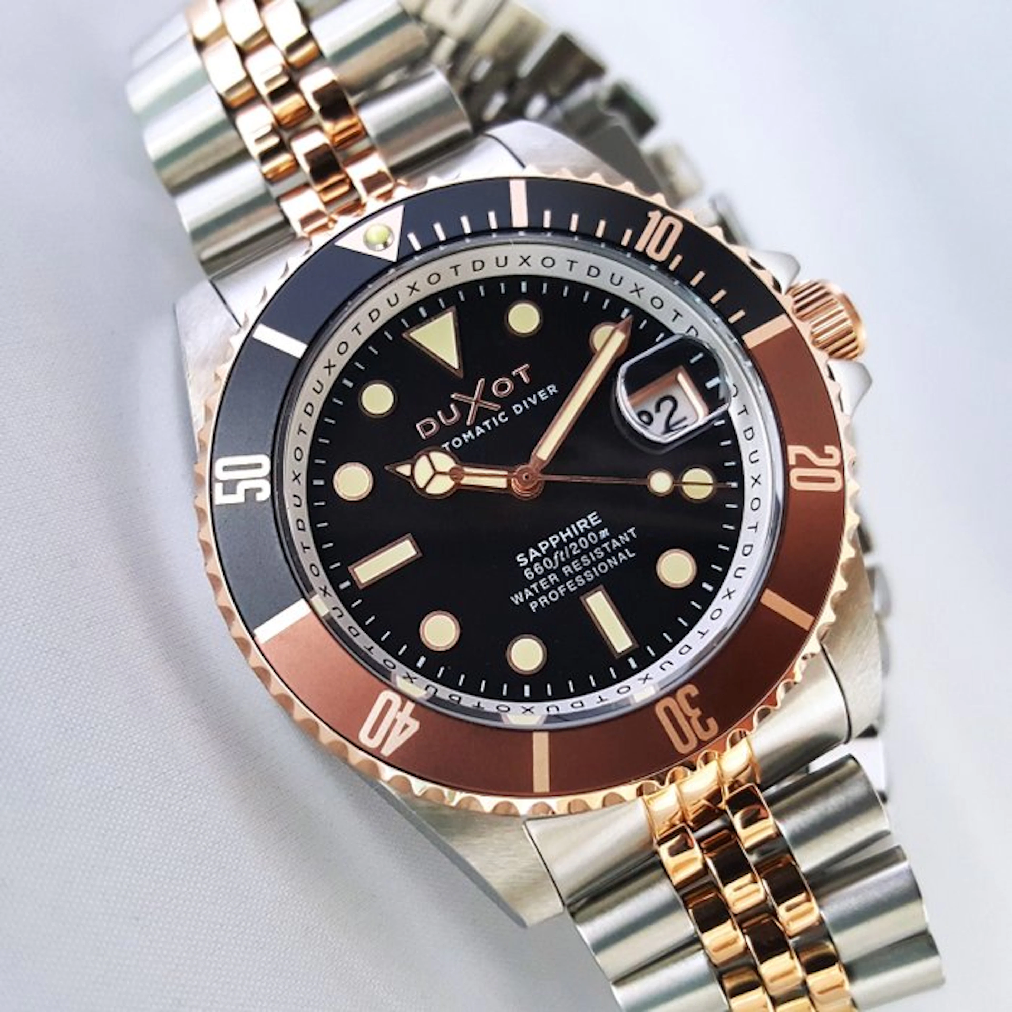 Duxot - Automatic - 24 Jewels - Gold - Sapphire - Diver - Men - 2026