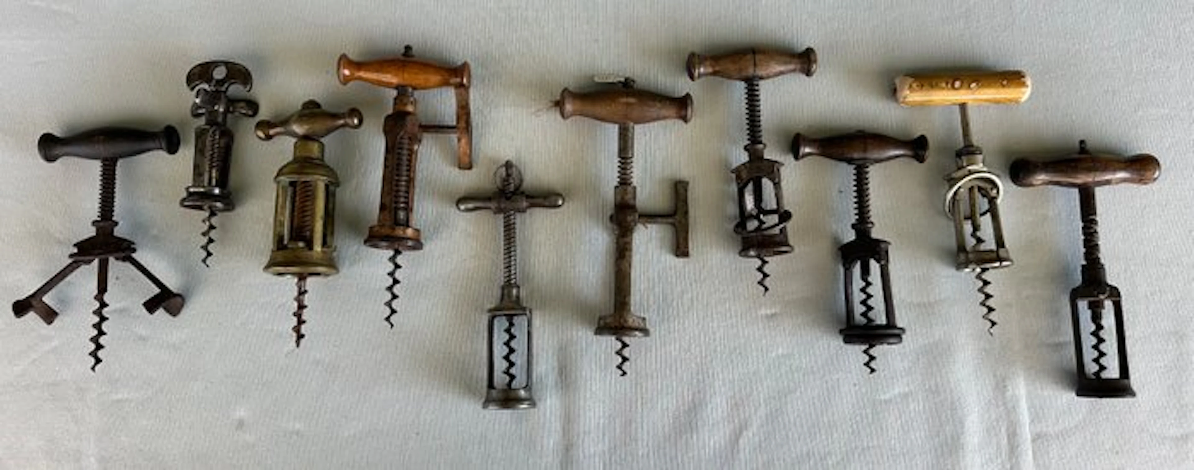 Corkscrew (10) - Brass - 10 antique corkscrews
