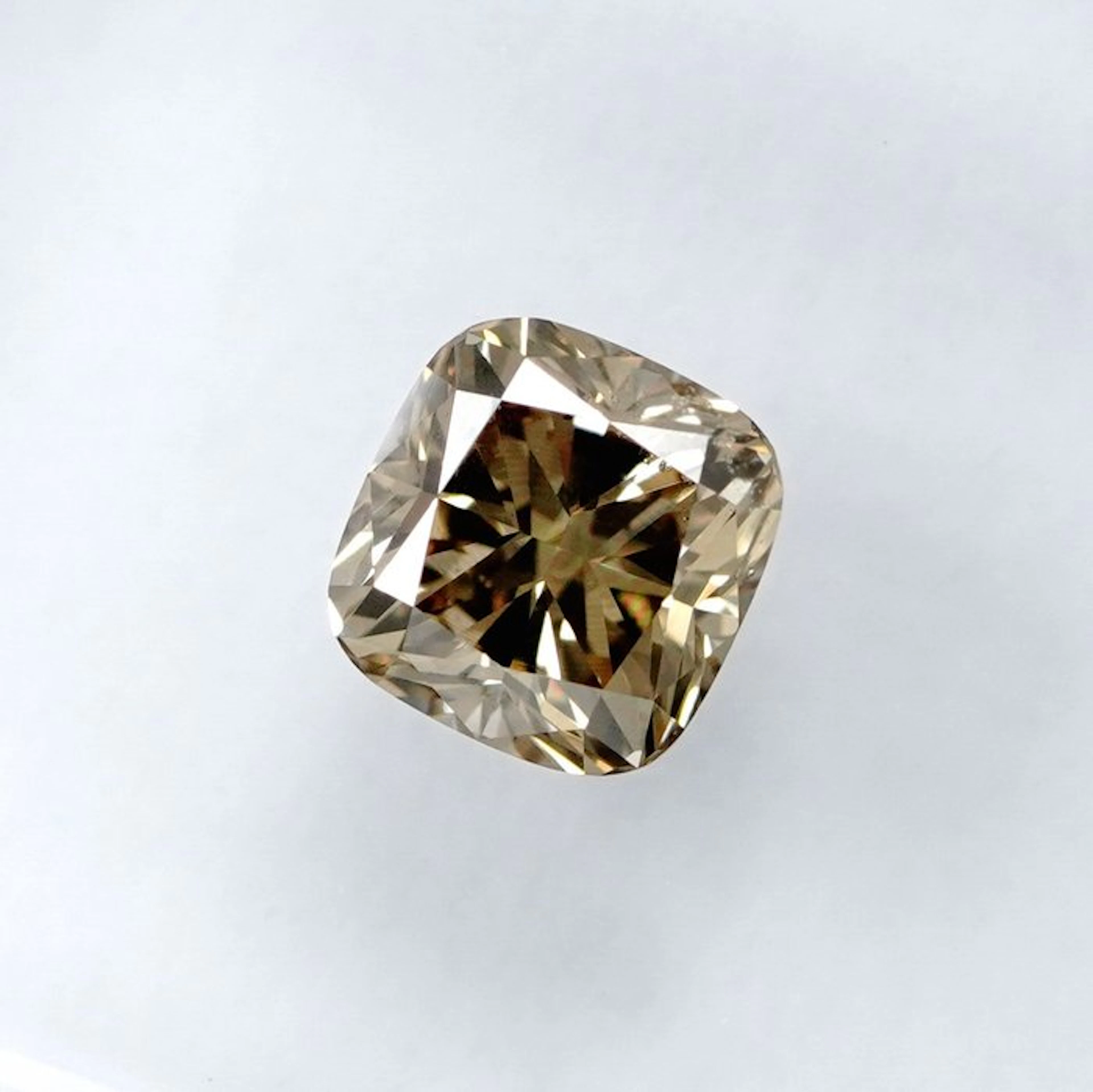 1 pcs Diamond (Natural coloured) - 0.49 ct - Cushion...