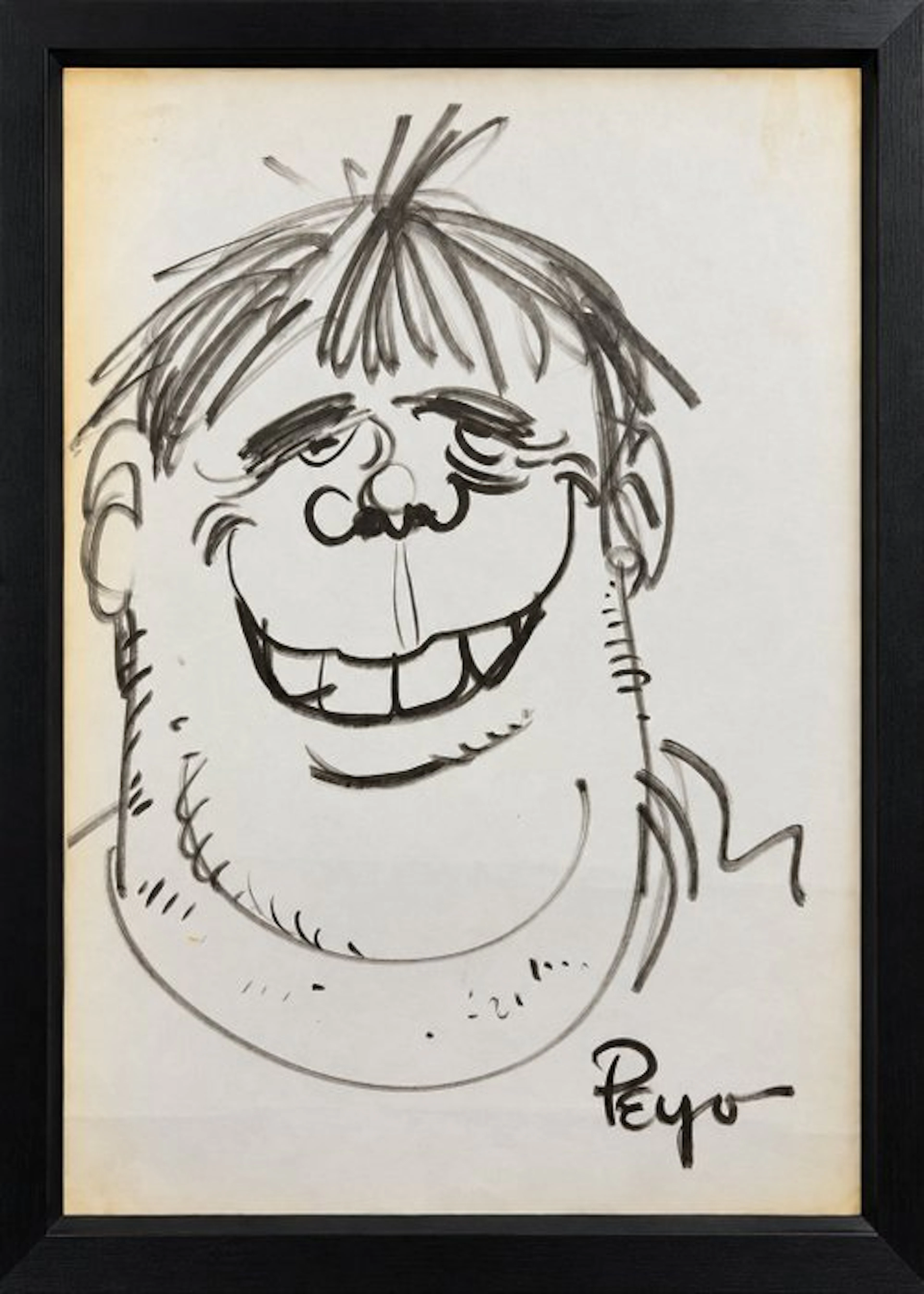 Peyo - 1 Original drawing - Portrait de Walthéry