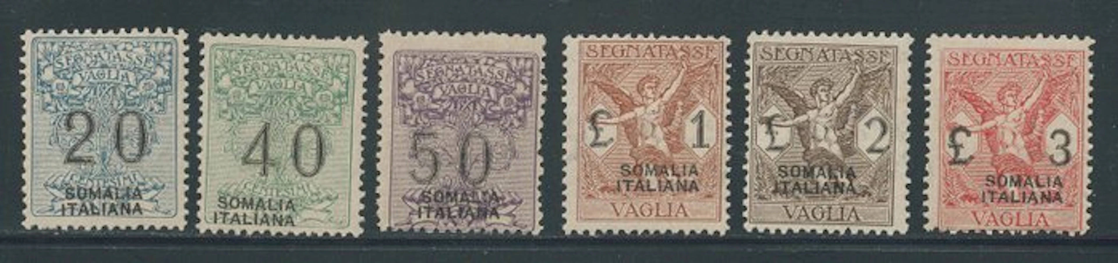 Italian Somalia - Duty stamp for Vaglia, complete series no. 7/12.