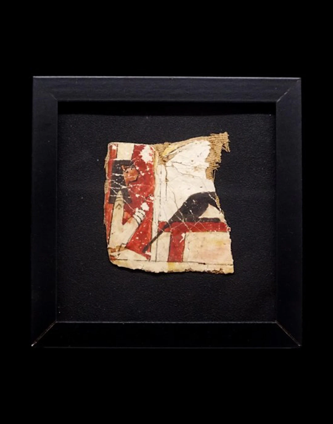 Ancient Egyptian - Fragment of cartonnage in linen...