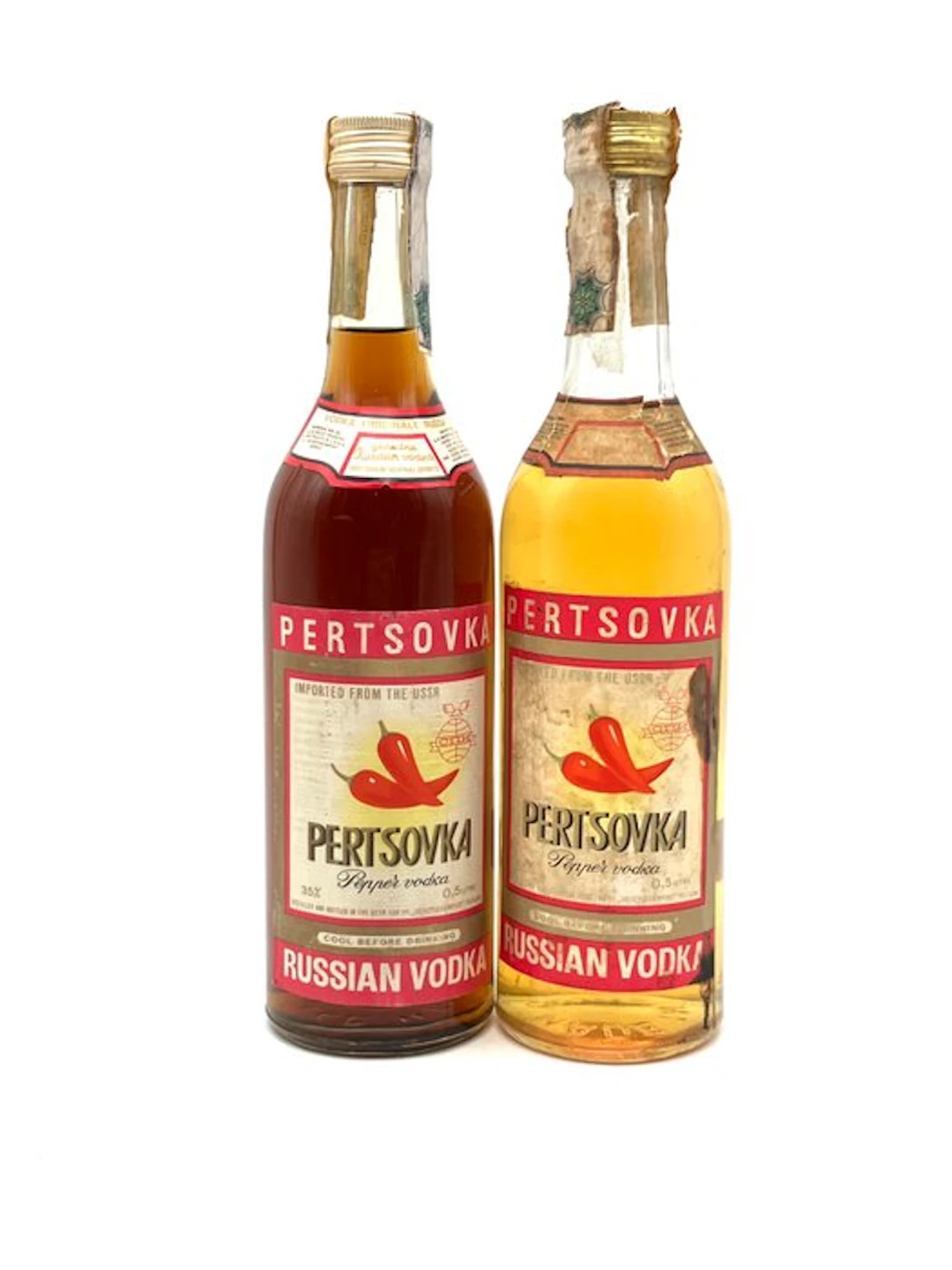 Pertsovka - Pepper Vodka - b. 1970s - 50cl - 2 bottles