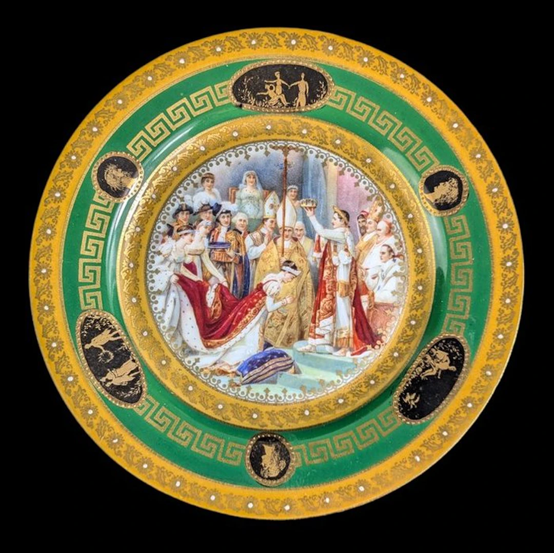 Royal Vienna style - Plate - Porcelain