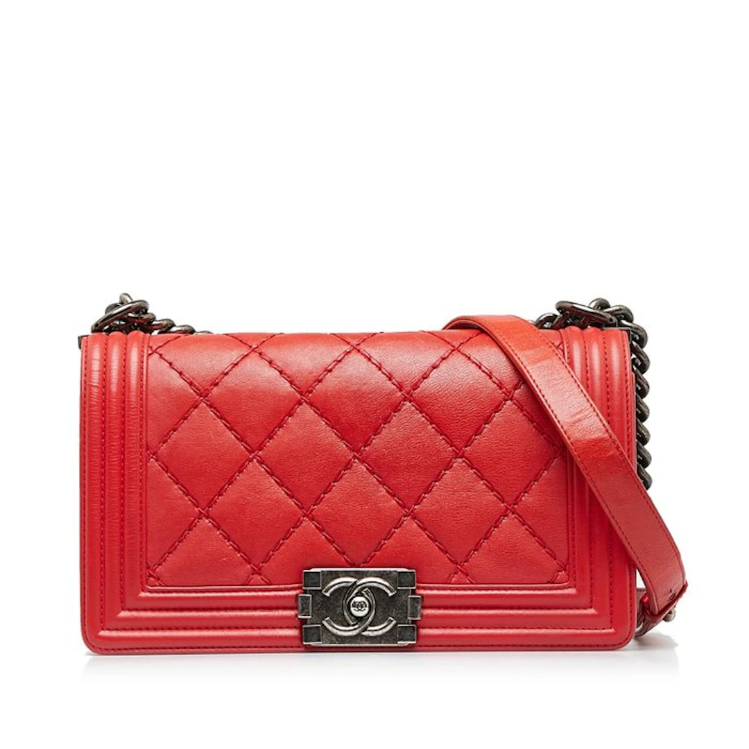 Chanel - Old Medium Calfskin Double Stitch Boy Flap - Bag