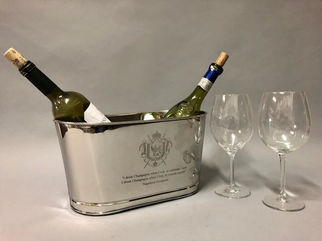 Wine cooler - with engraved text from Lily Bollinger and...