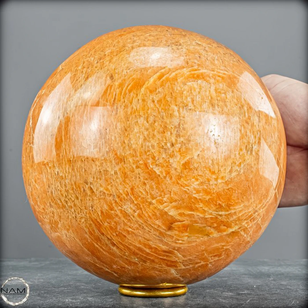 Natural Peach Moonstone Sparkling Sphere- 5321.12 g