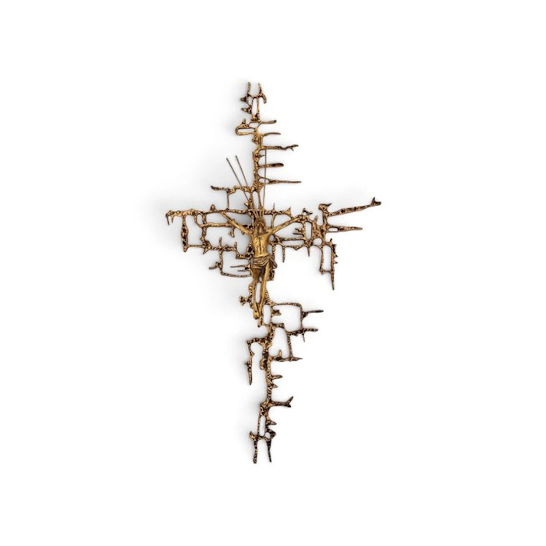 Crucifix - Bronze - 1980-1990 - Inspired by Dalí - 60 cm