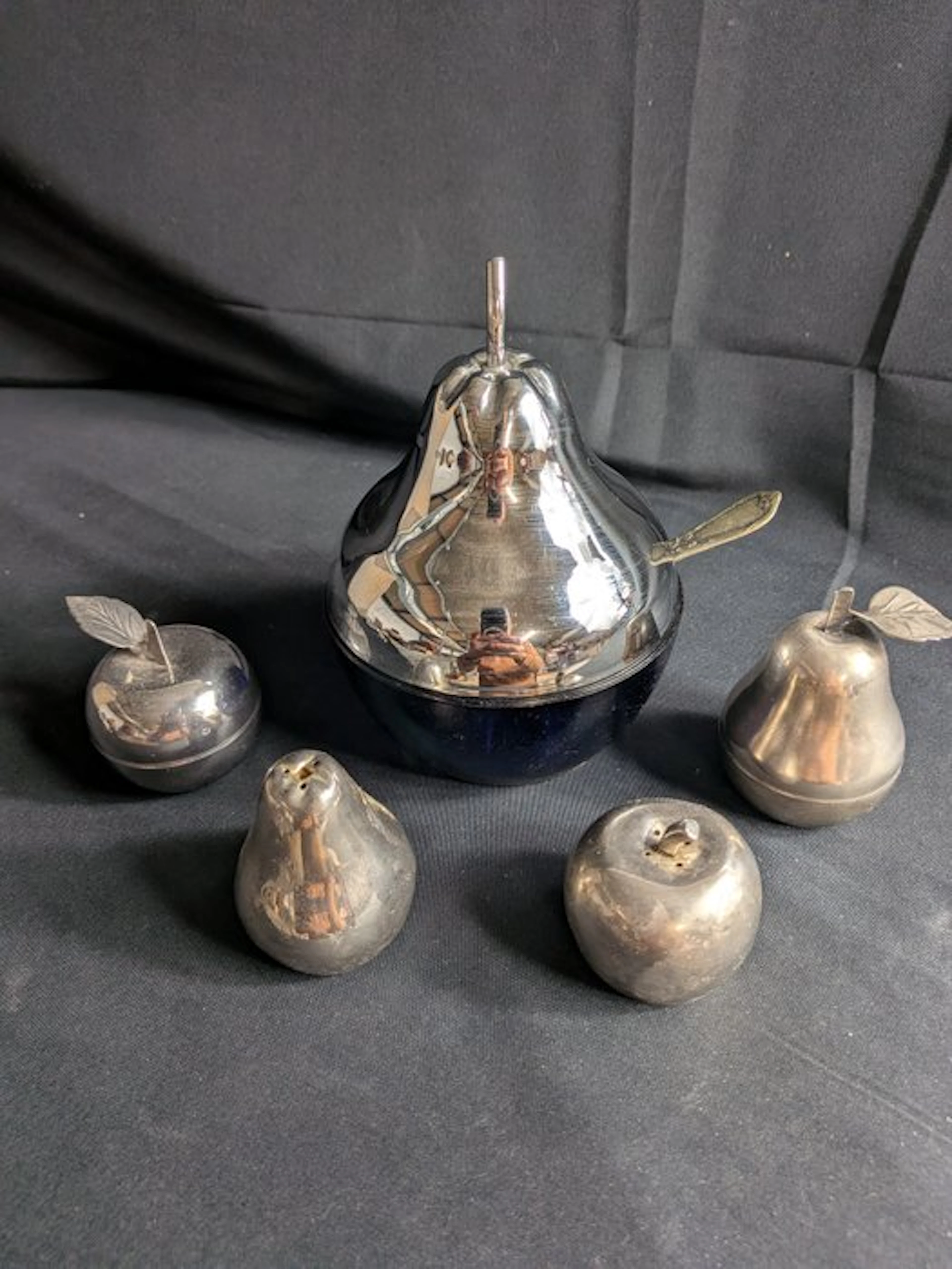 Salt and pepper shakers (6) - Glass, Metal, Silverplated