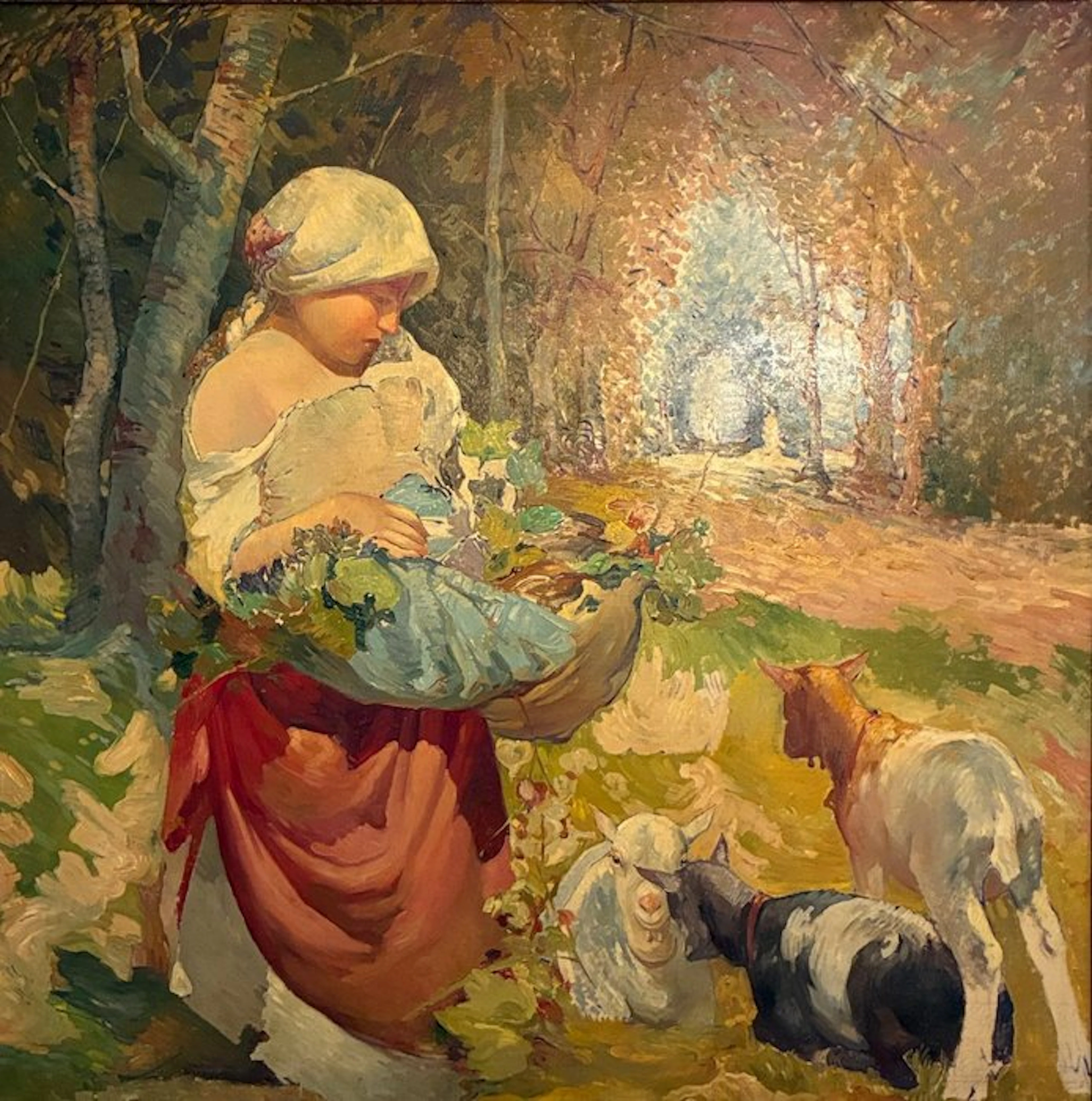 Italian school (XIX), Attributed to - Pastorella nel bosco