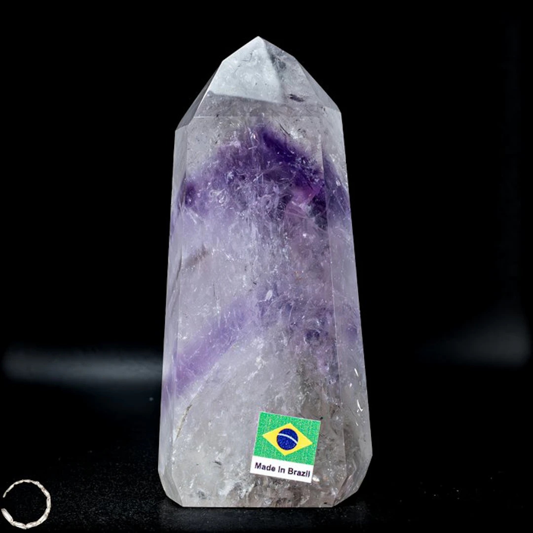 Natural First Quality Purple Phantom Amethyst Obelisk- 351.15 g