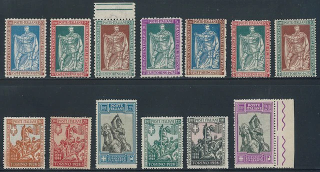 Italy Kingdom - Emanuele Filiberto, complete series of 13 values no. 226/238.