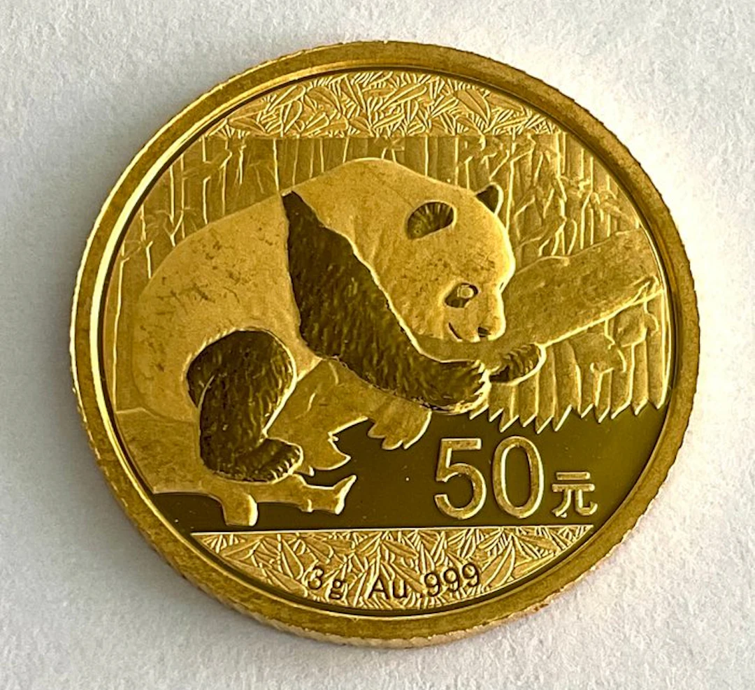 China. 50 Yuan 2016 - Panda - 3 g