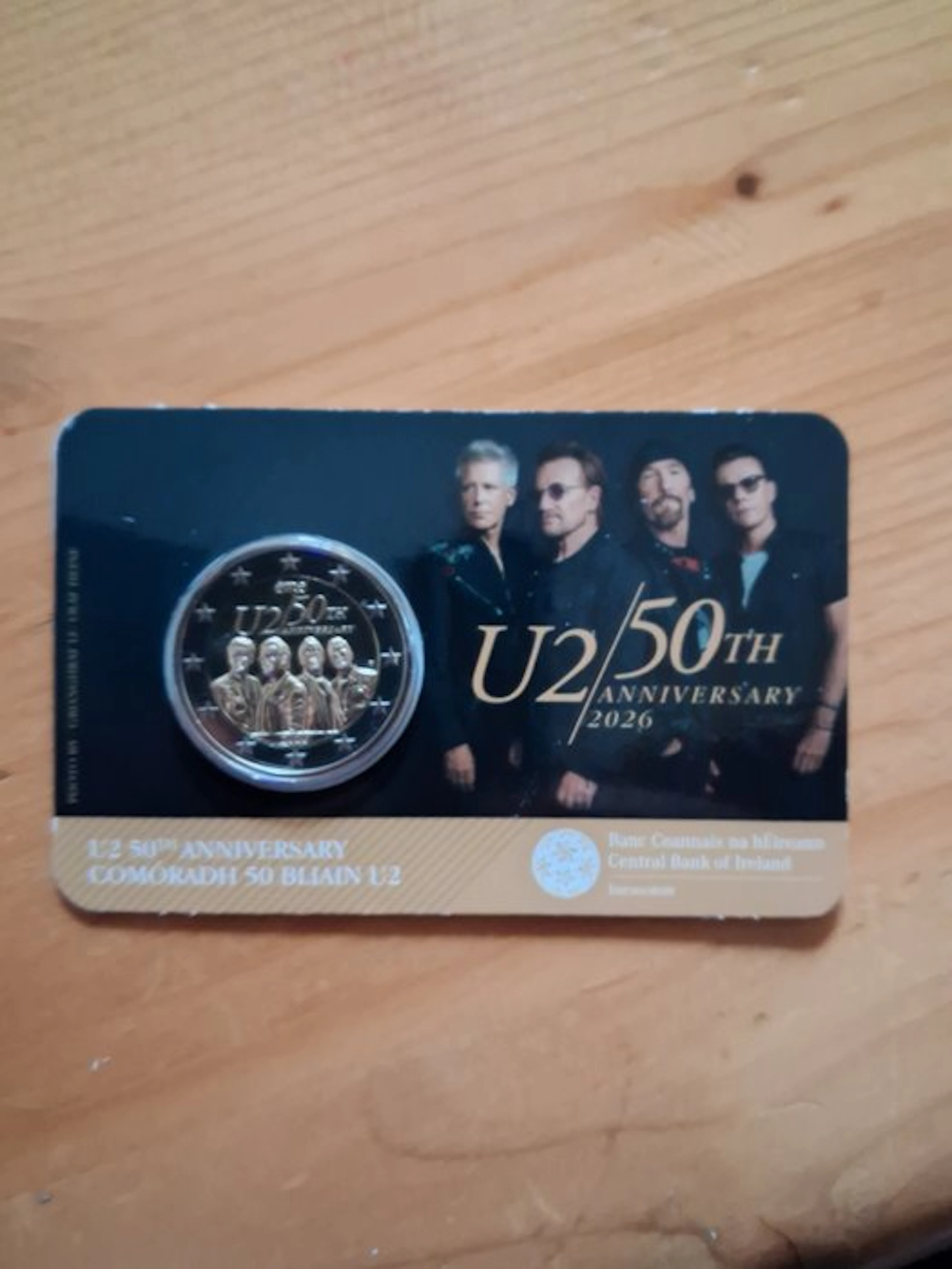 Ireland. 2 Euro 2026 "U2" (1 coincard) (No reserve price)