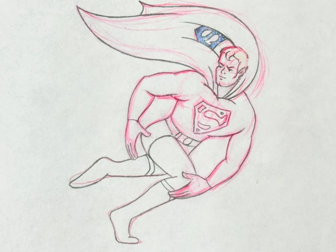 Filmation - Original Animation drawing of Superman - The...