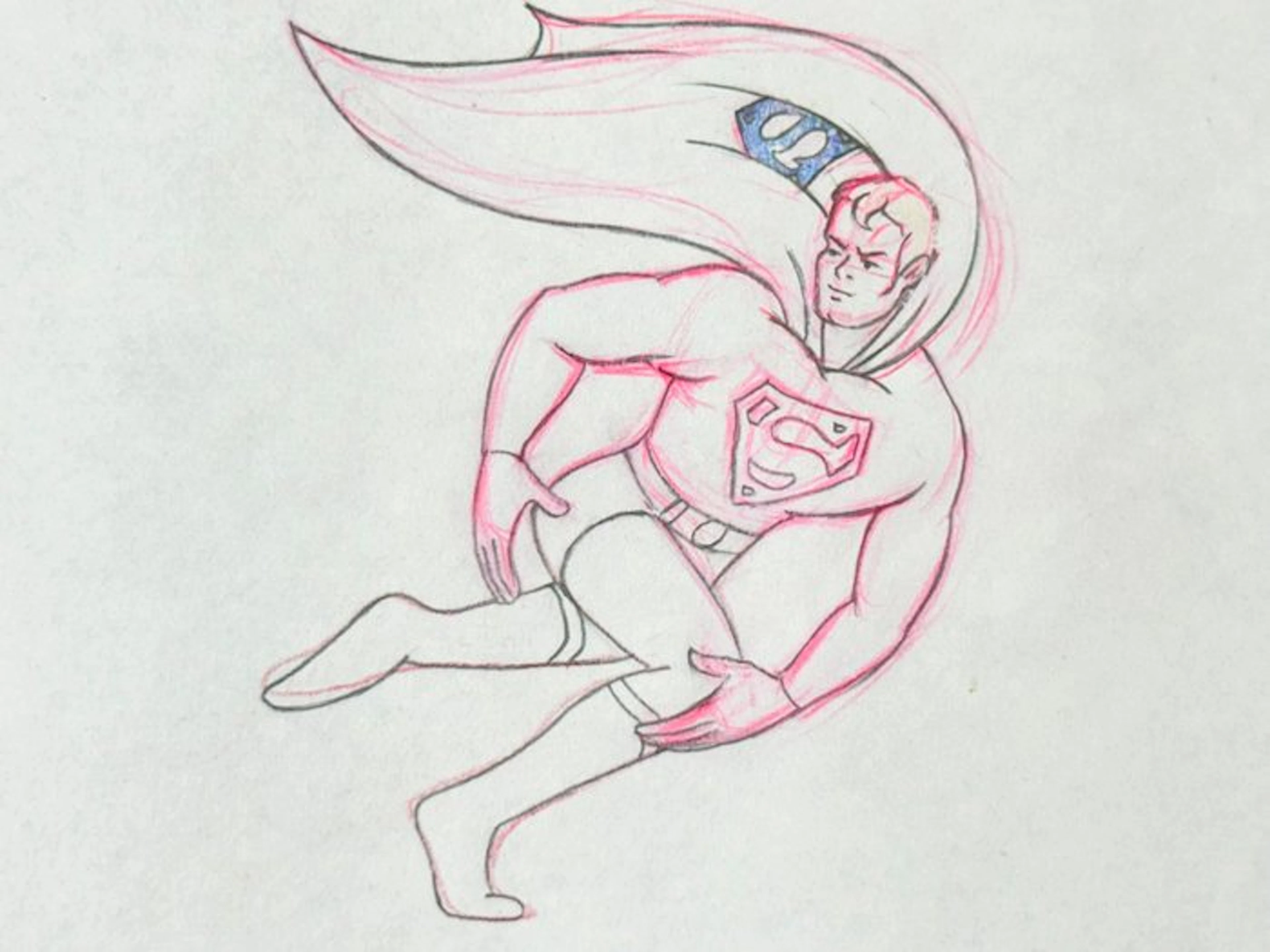 Filmation - Original Animation drawing of Superman - The...