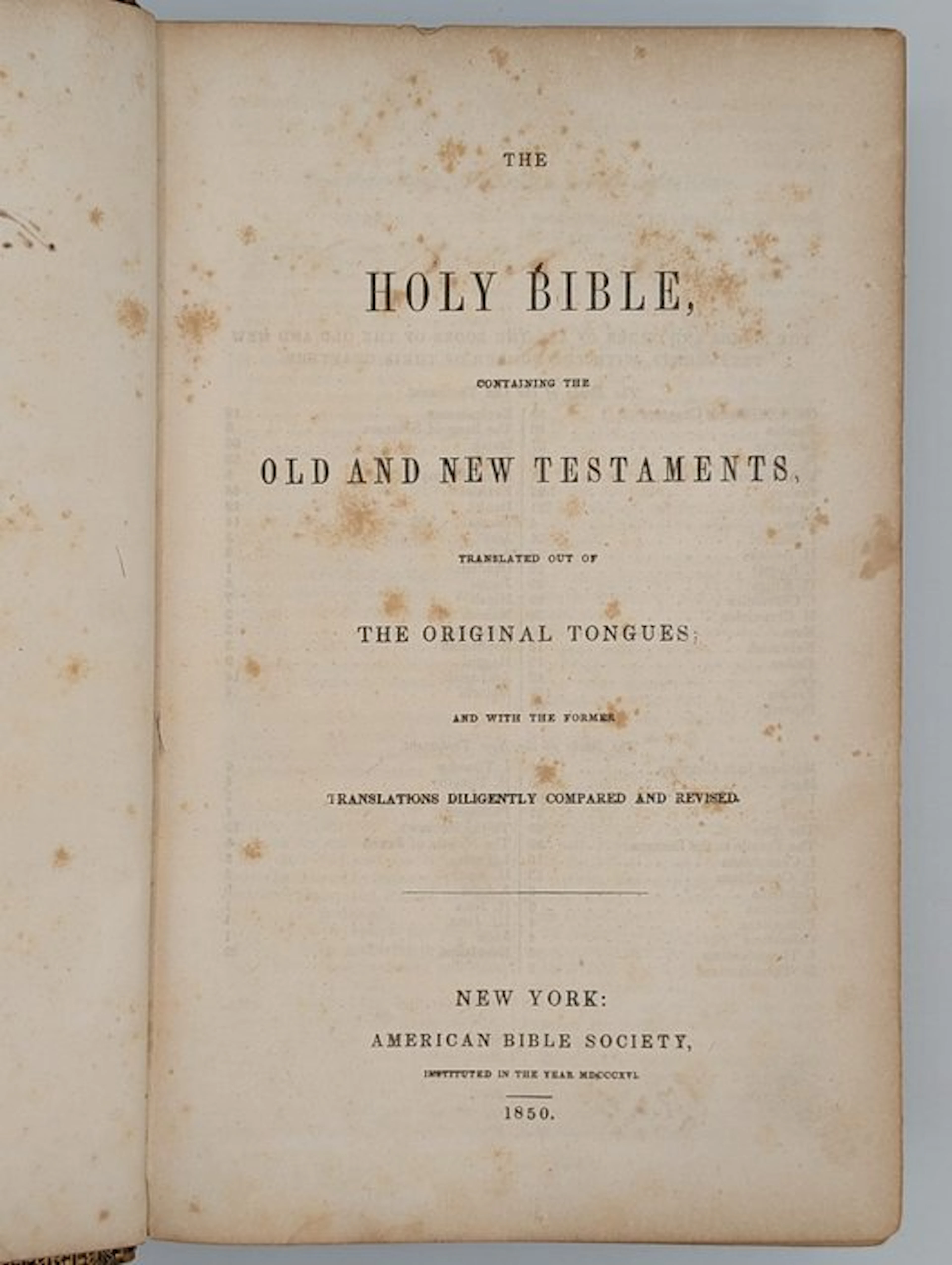 The Holy Bible containing the old and new testaments